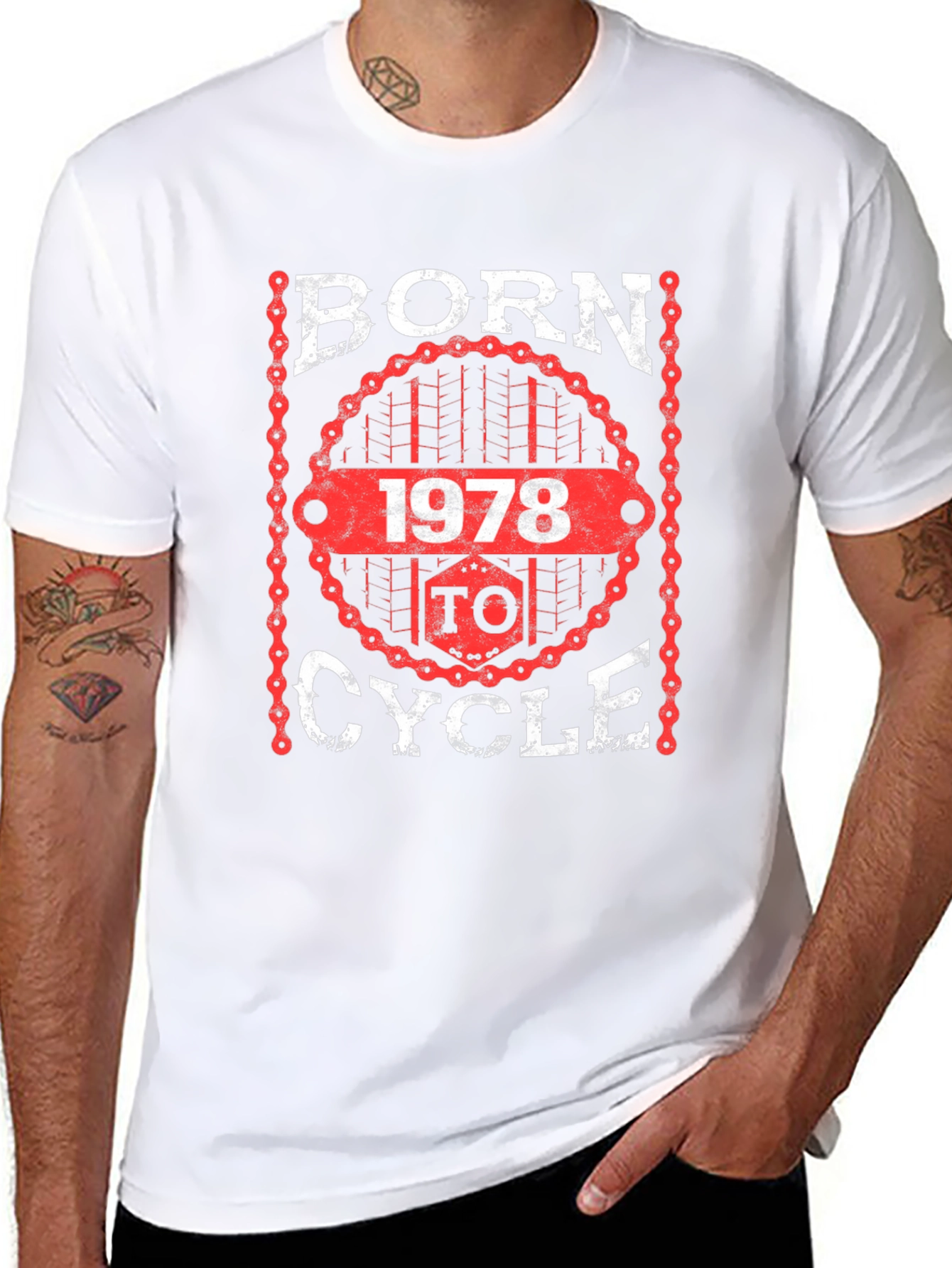 Born 1978 to Cycle Black T-Shirt