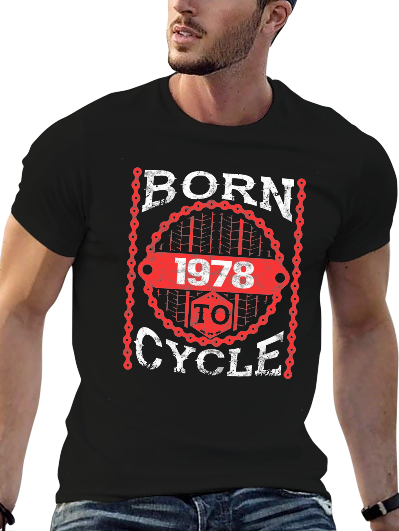 Born 1978 to Cycle Black T-Shirt