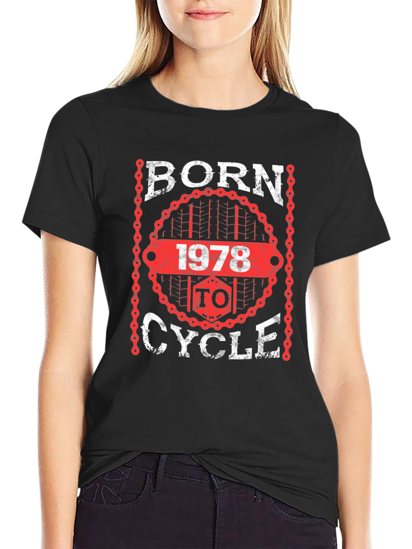 Born 1978 to Cycle Black T-Shirt