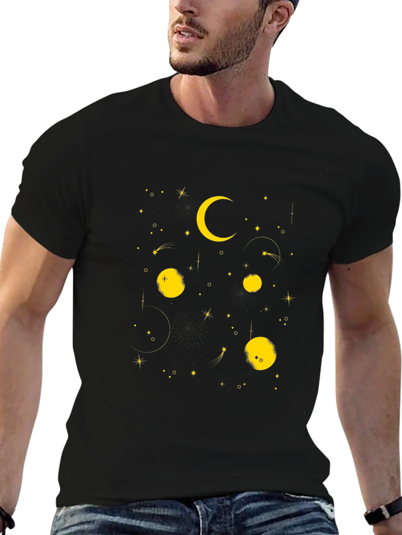 Cosmic Dreams Black T-Shirt