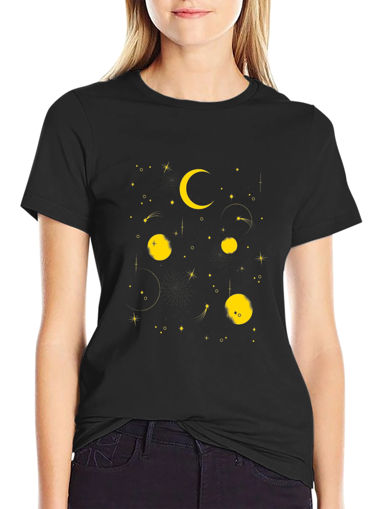 Cosmic Dreams Black T-Shirt