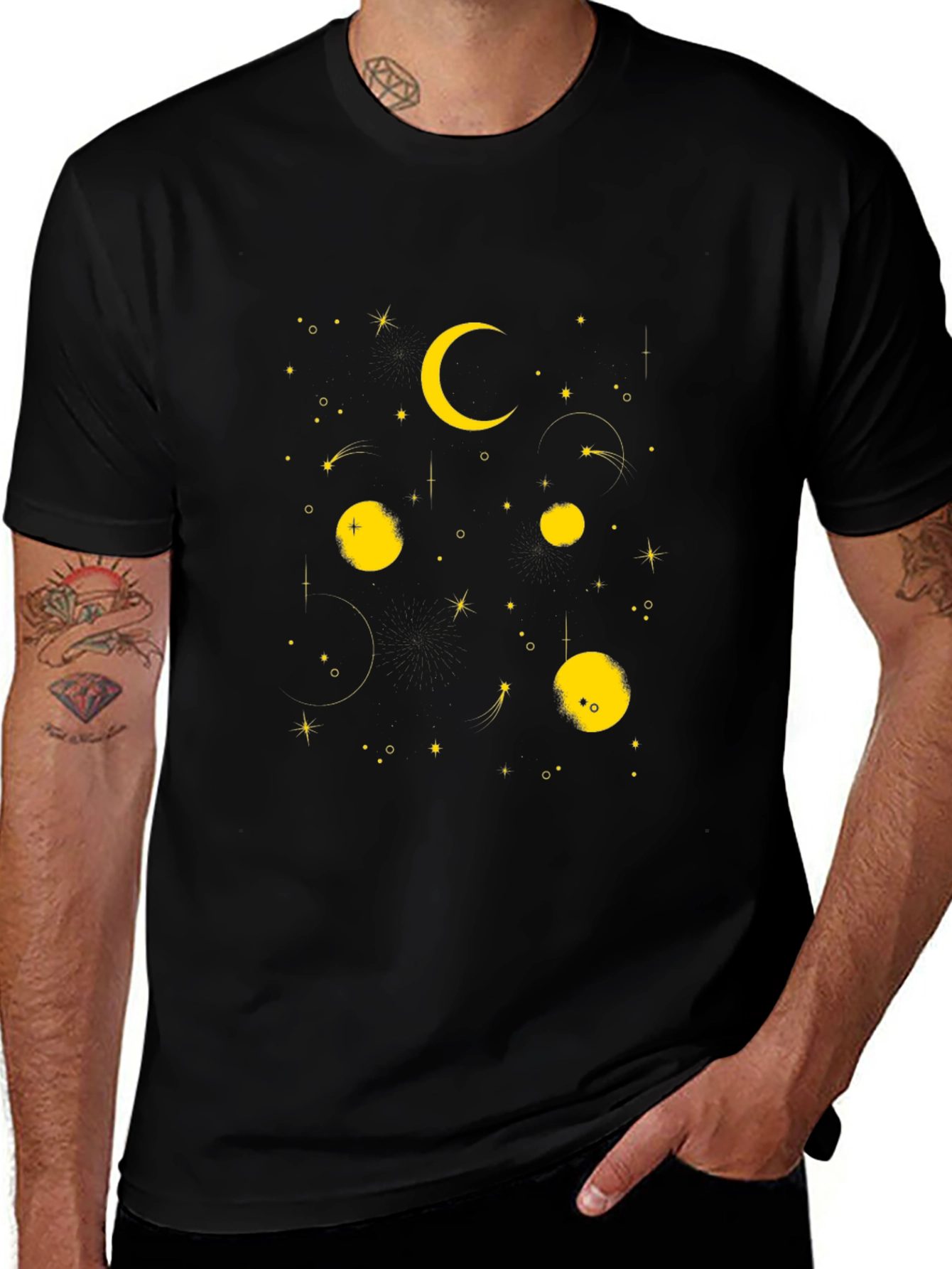 Cosmic Dreams Black T-Shirt