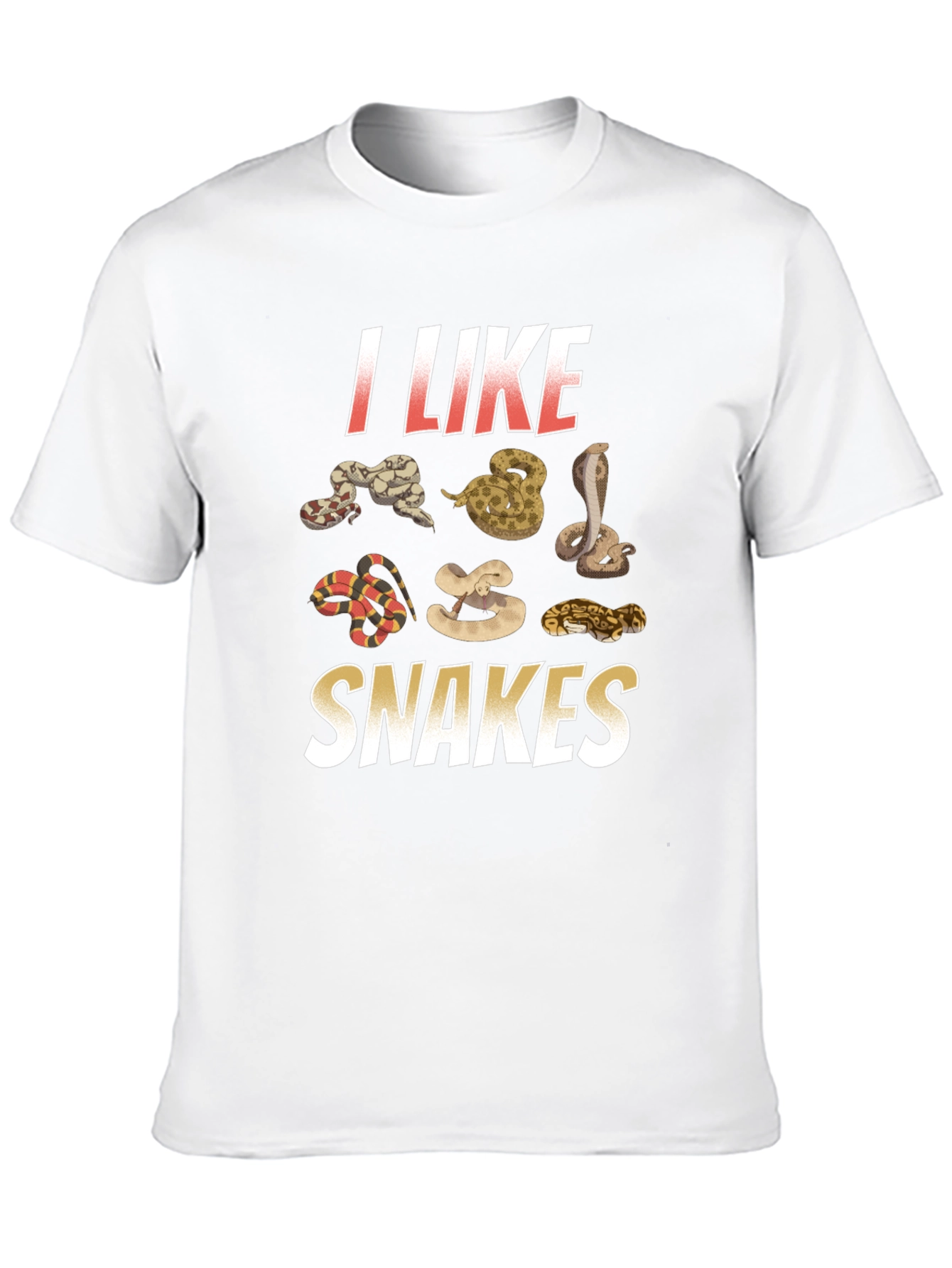 I Like Snakes Graphic Tee - Black Cotton T-Shirt