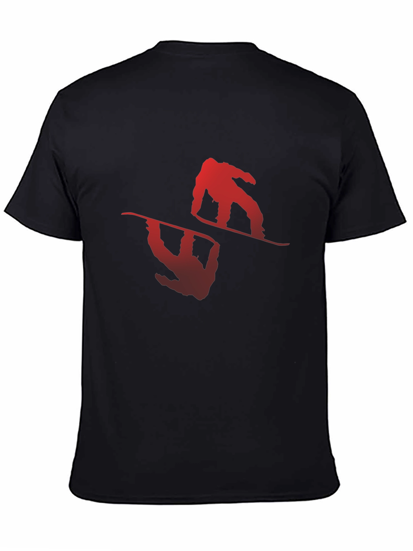 Mens Black Snowboarder Graphic Tee