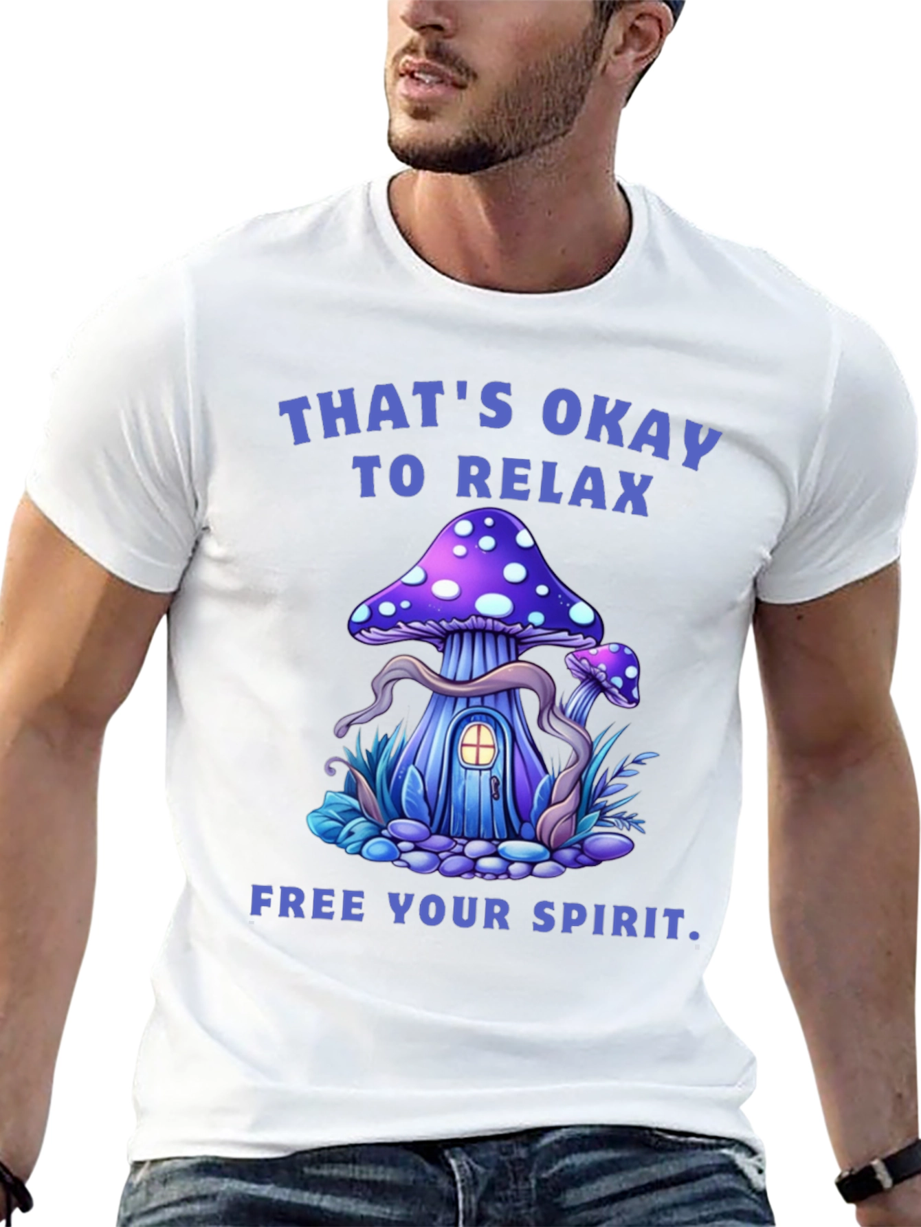 Relax Mushroom Graphic Tee - Free Your Spirit