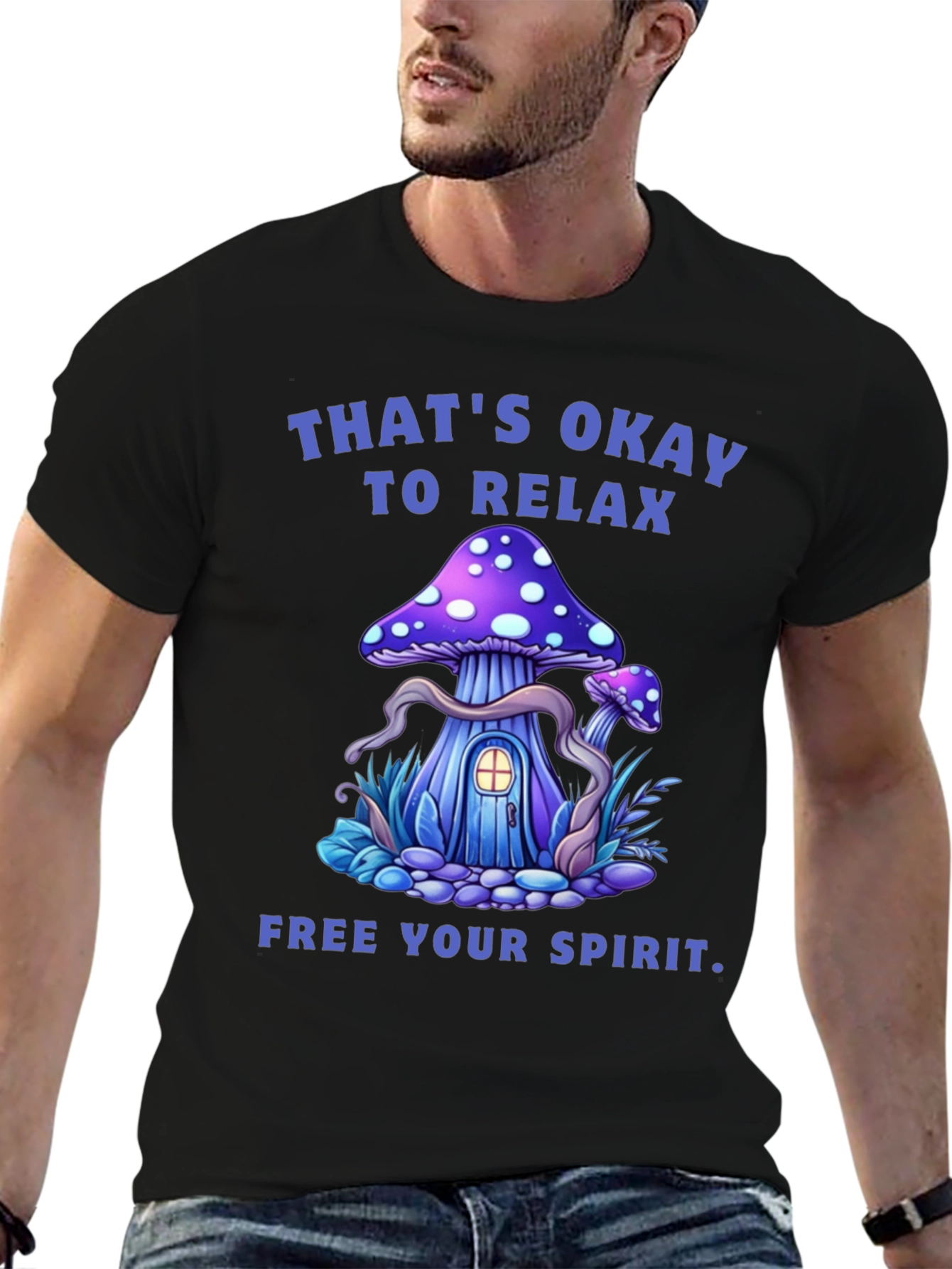 Relax Mushroom Graphic Tee - Free Your Spirit