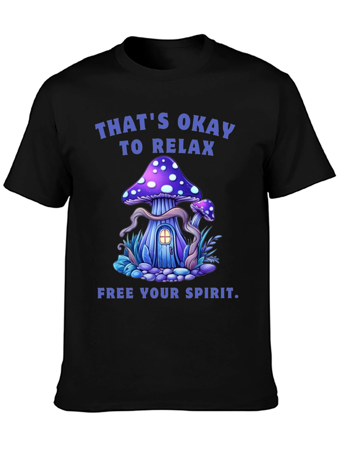 Relax Mushroom Graphic Tee - Free Your Spirit
