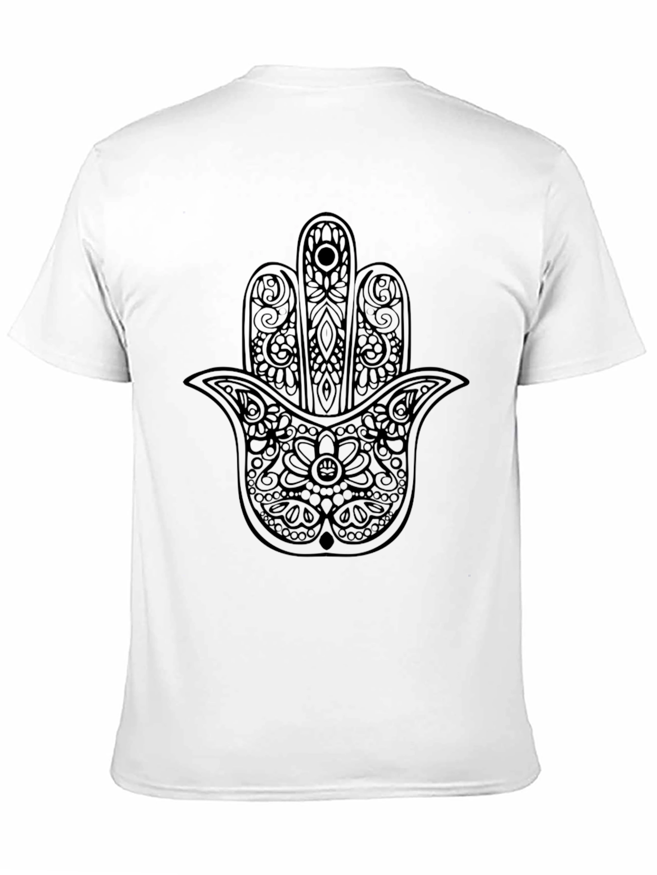 Black Hamsa Hand Graphic T-Shirt - Stylish & Unique