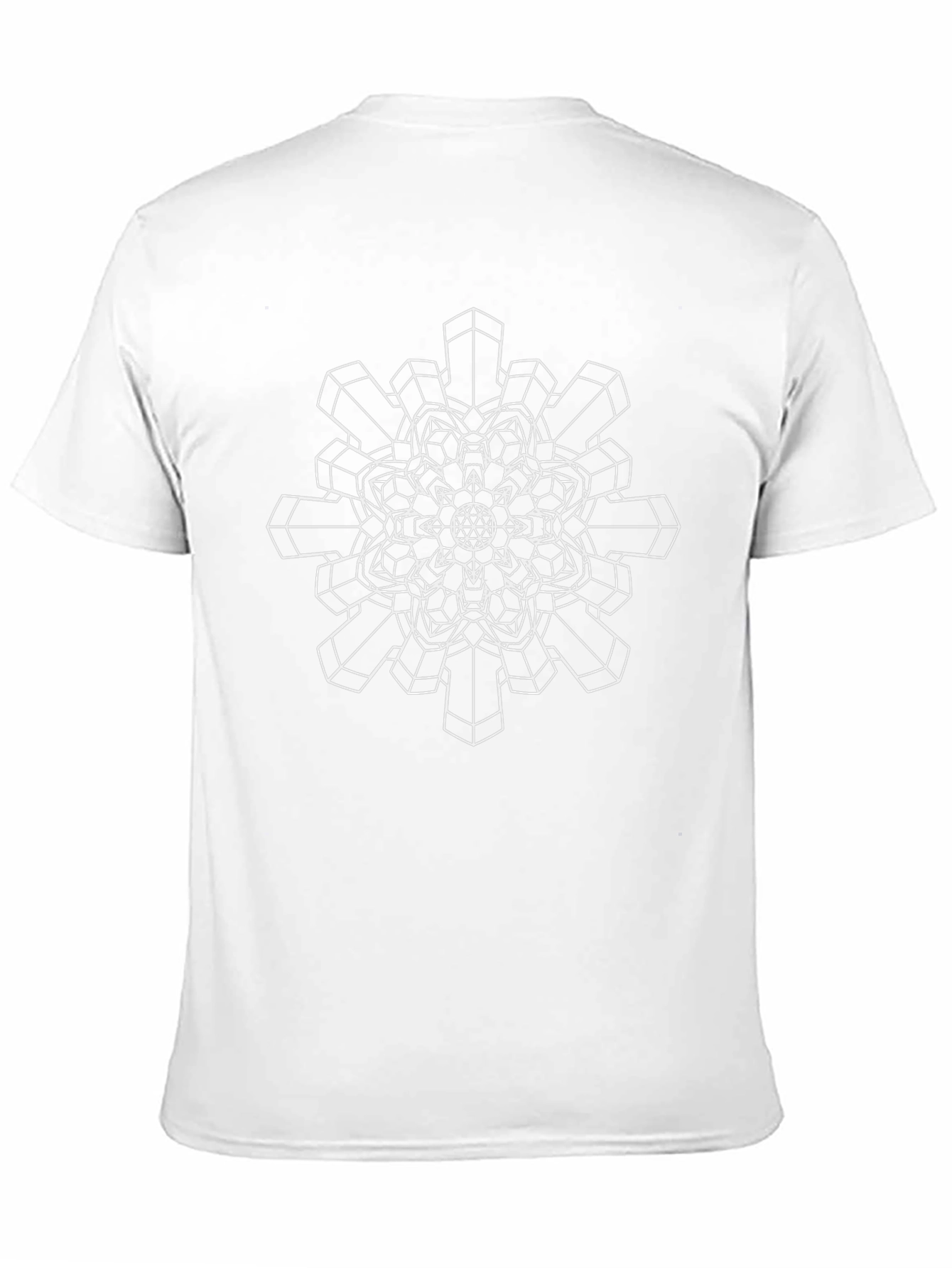 Geometric Snowflake T-Shirt - Modern Black Tee