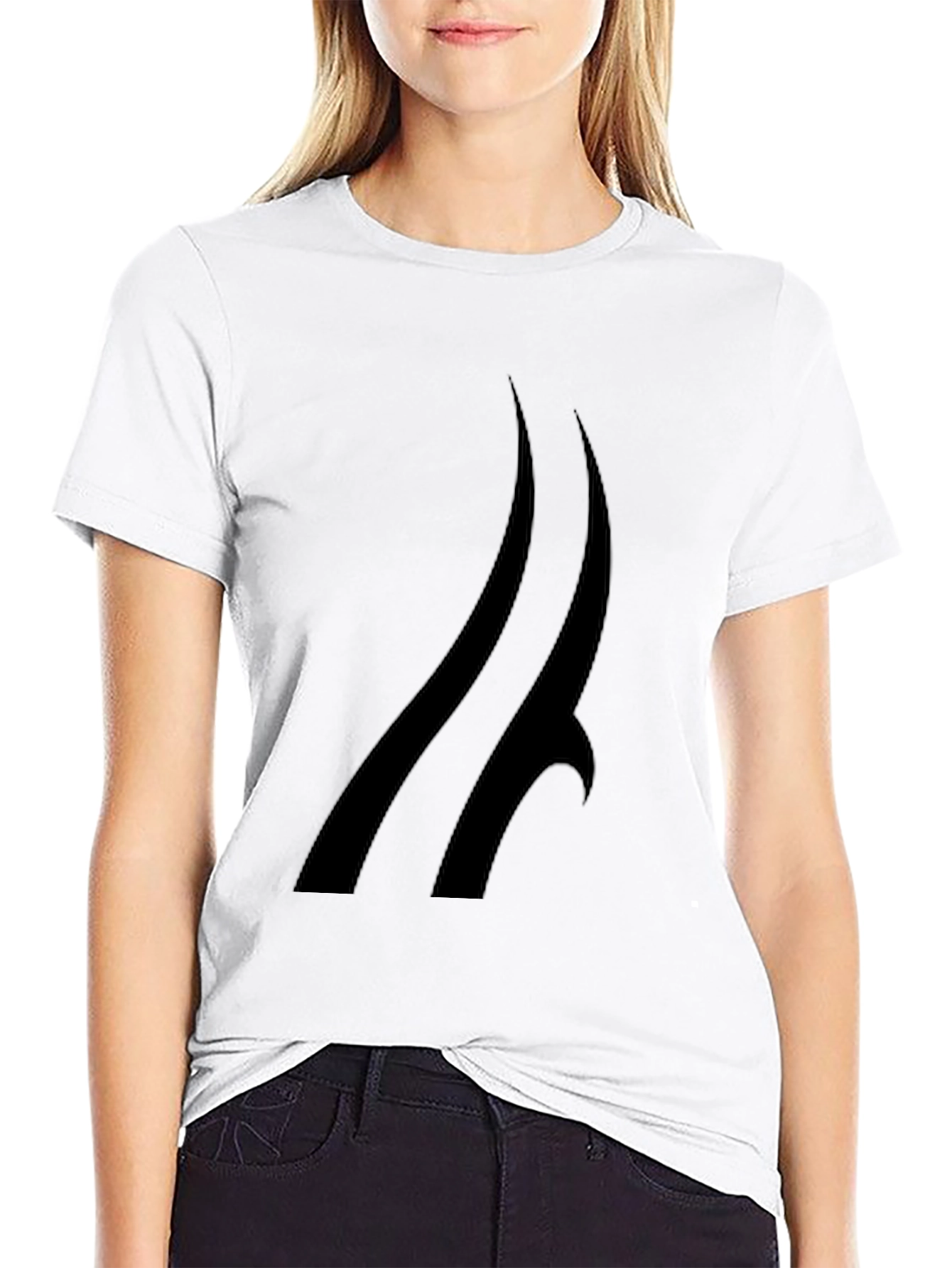 Modern Black T-Shirt with Abstract Design