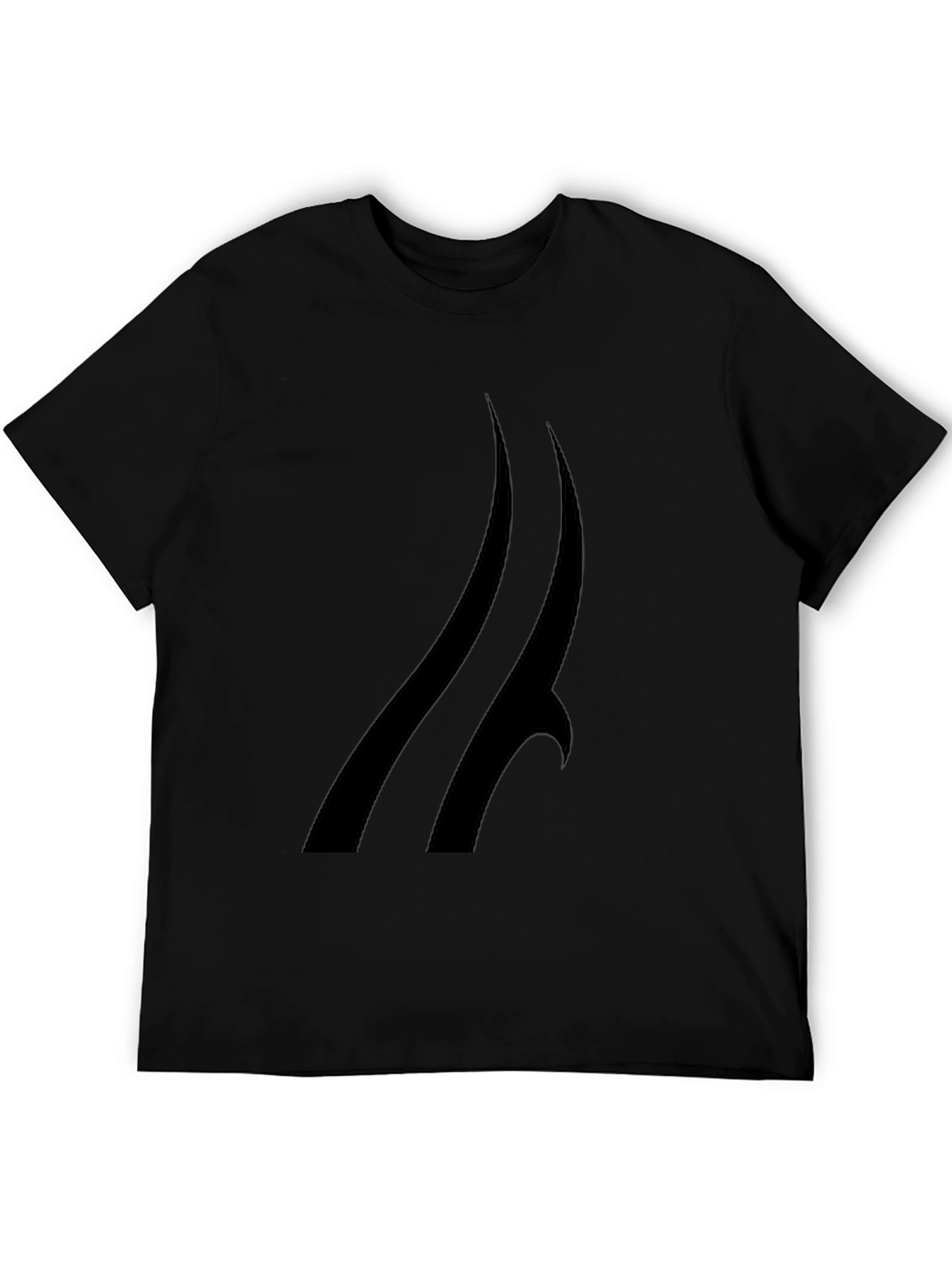 Modern Black T-Shirt with Abstract Design