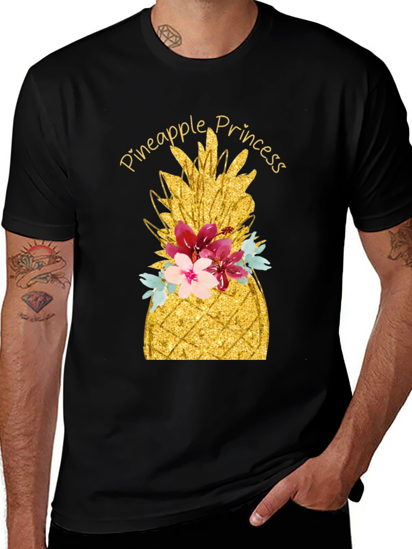Pineapple Princess Black T-Shirt