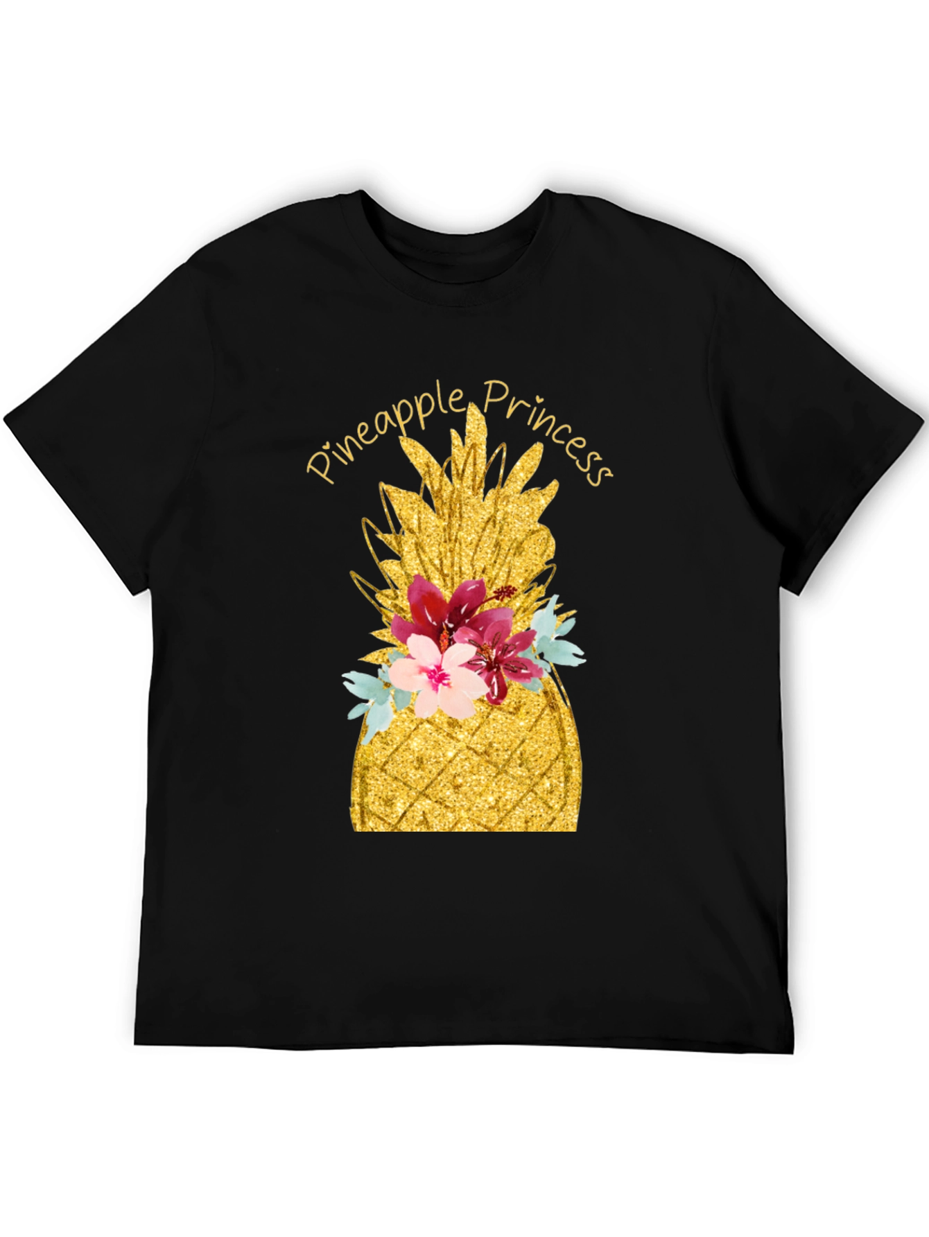 Pineapple Princess Black T-Shirt
