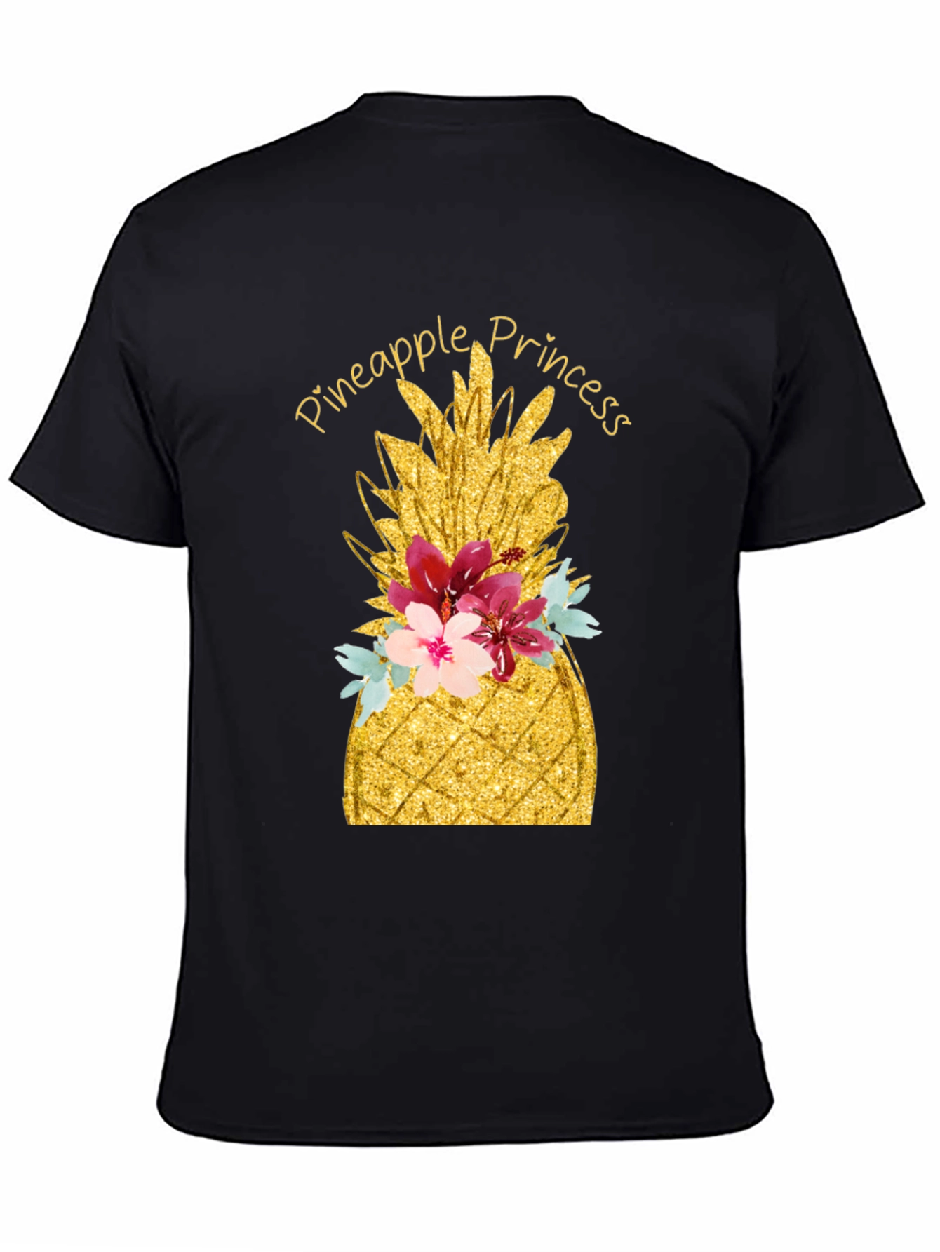Pineapple Princess Black T-Shirt