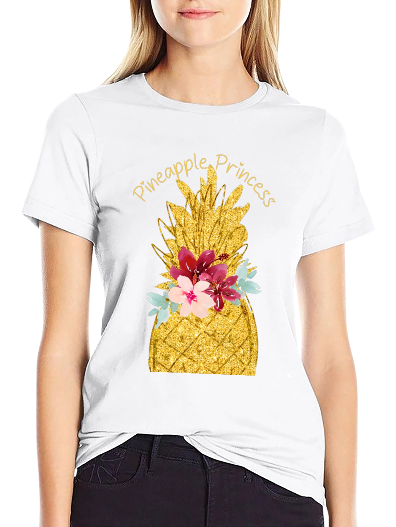Pineapple Princess Black T-Shirt