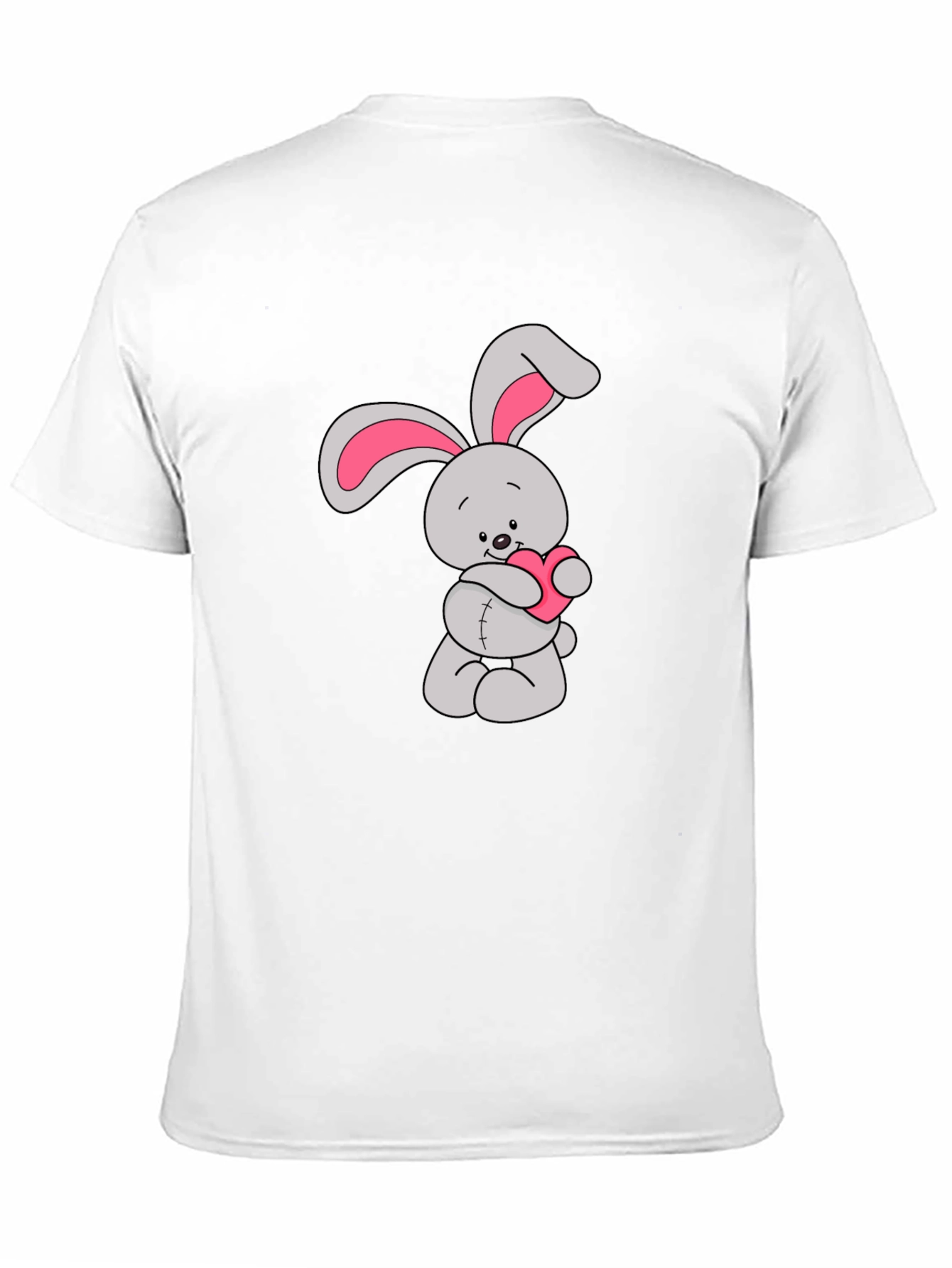 Black Bunny Heart Graphic Tee