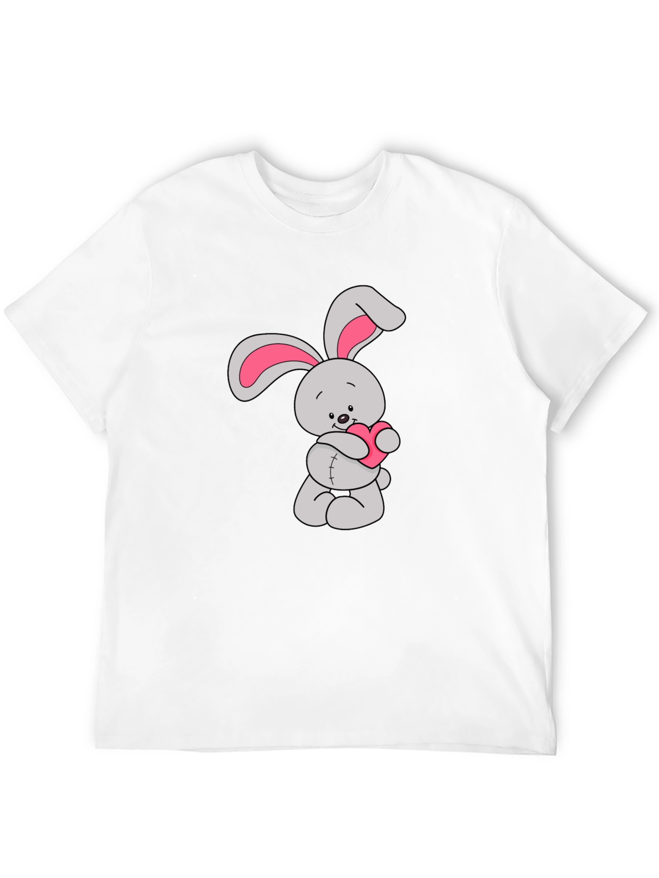 Black Bunny Heart Graphic Tee