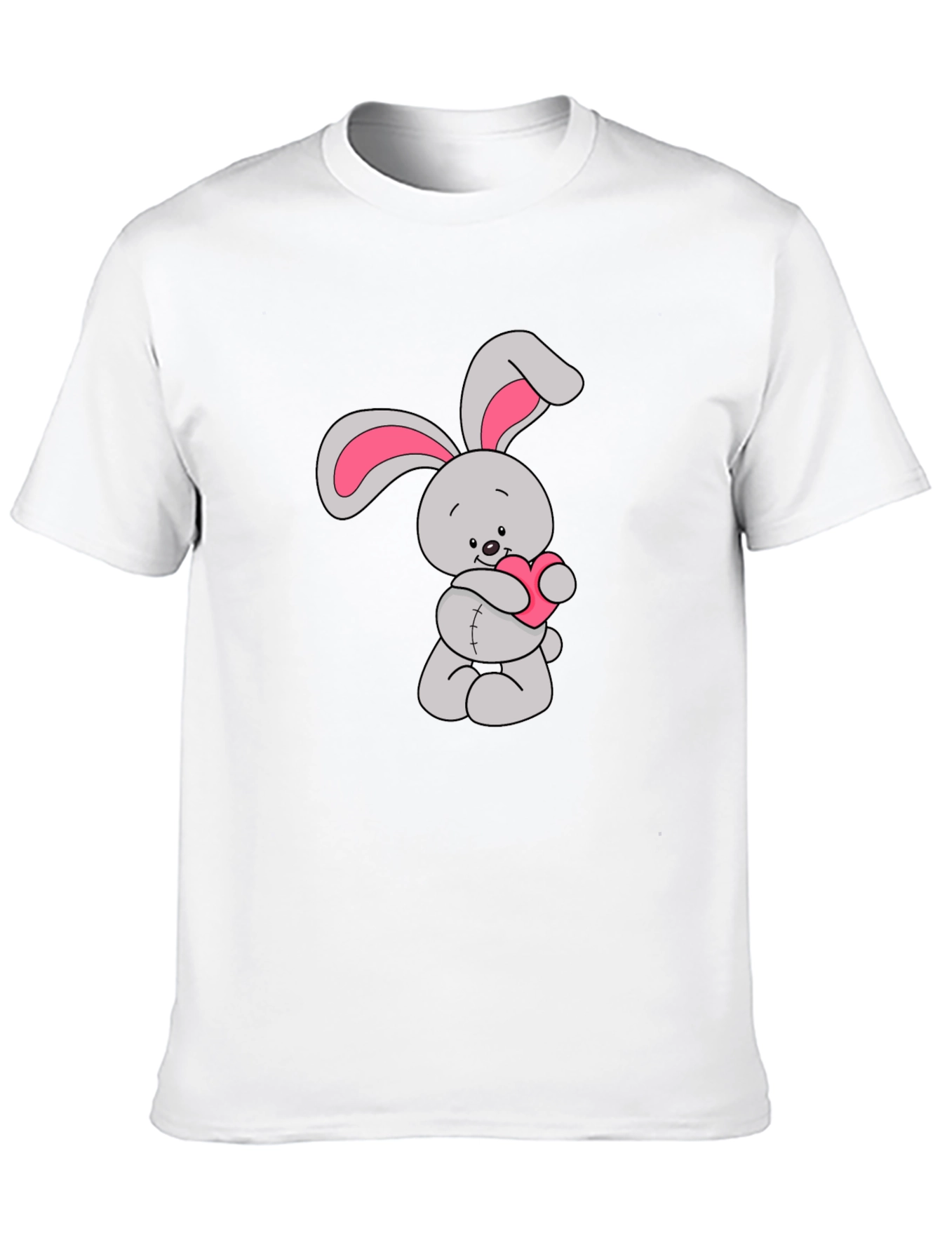 Black Bunny Heart Graphic Tee