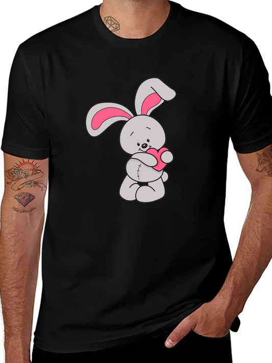 Black Bunny Heart Graphic Tee