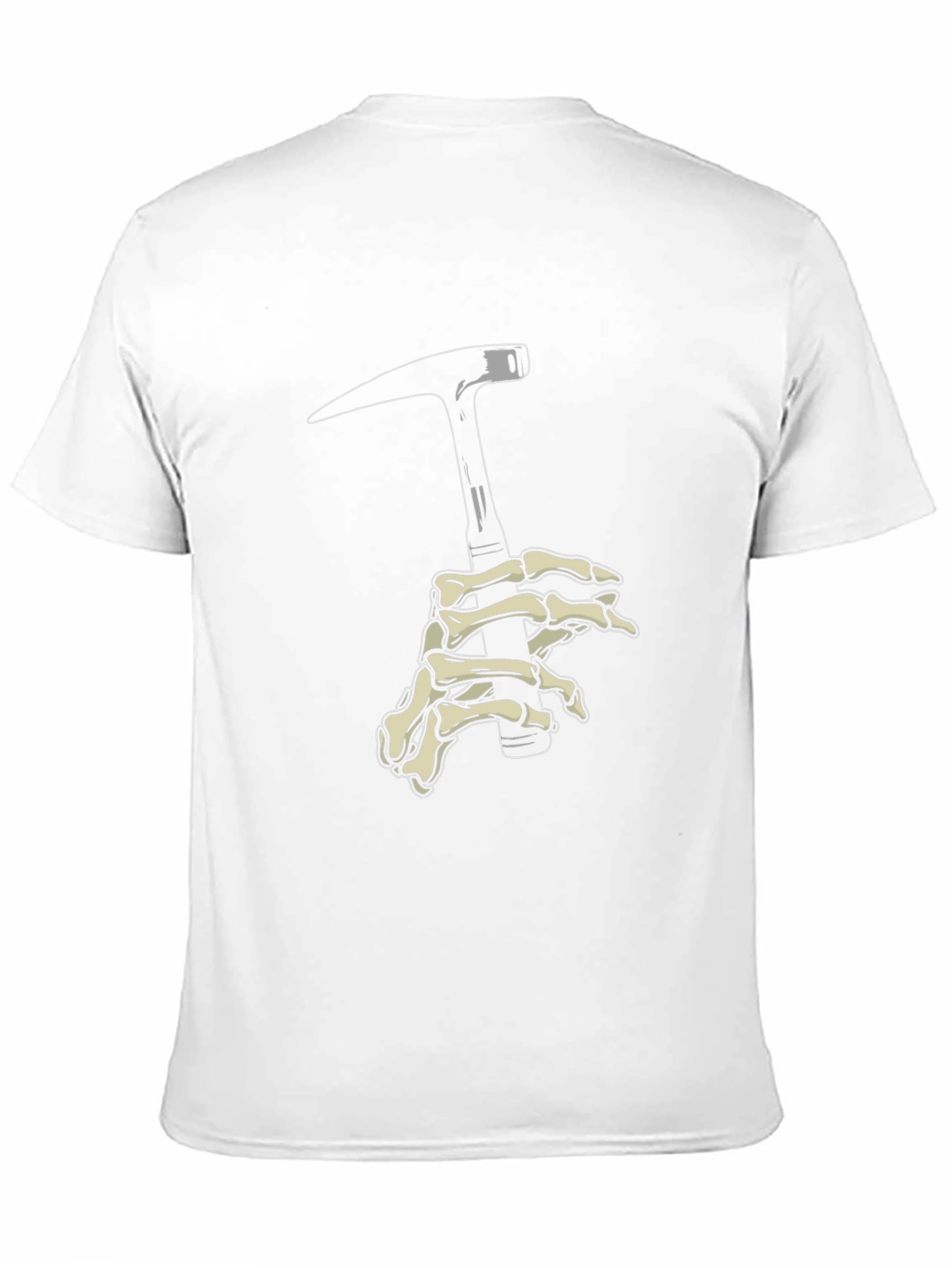 Skeleton Hand Pickaxe Black Graphic Tee