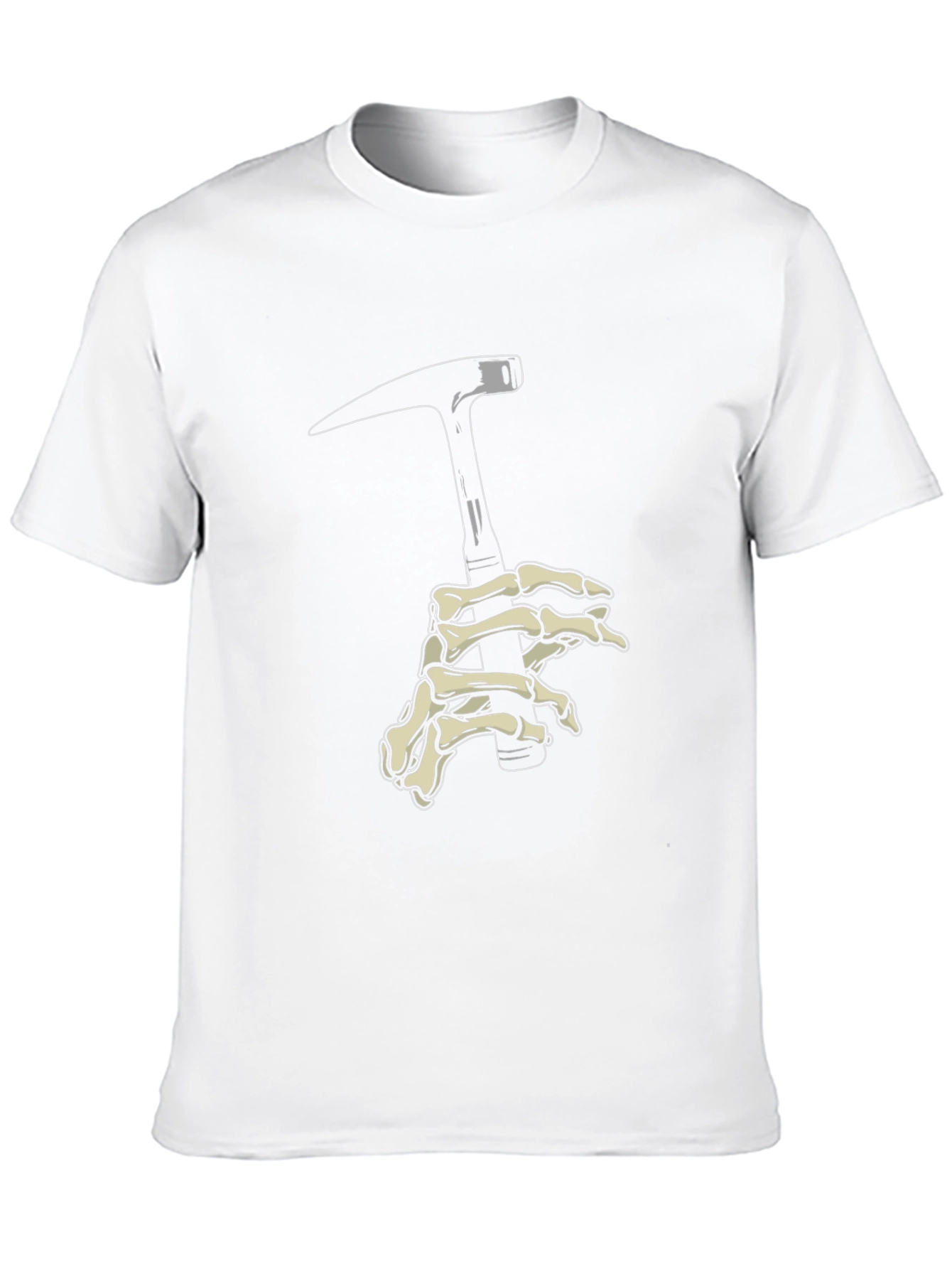 Skeleton Hand Pickaxe Black Graphic Tee