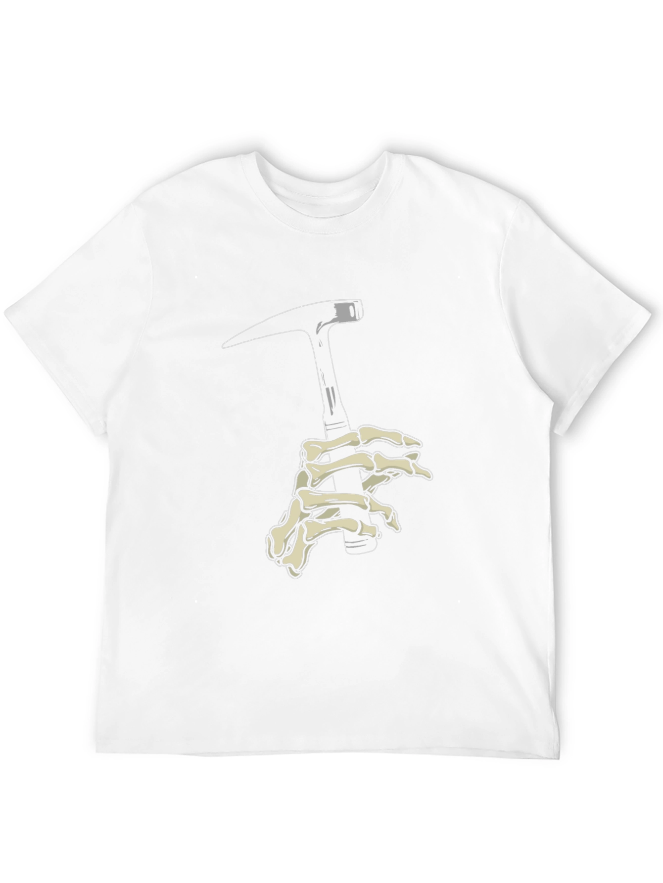Skeleton Hand Pickaxe Black Graphic Tee