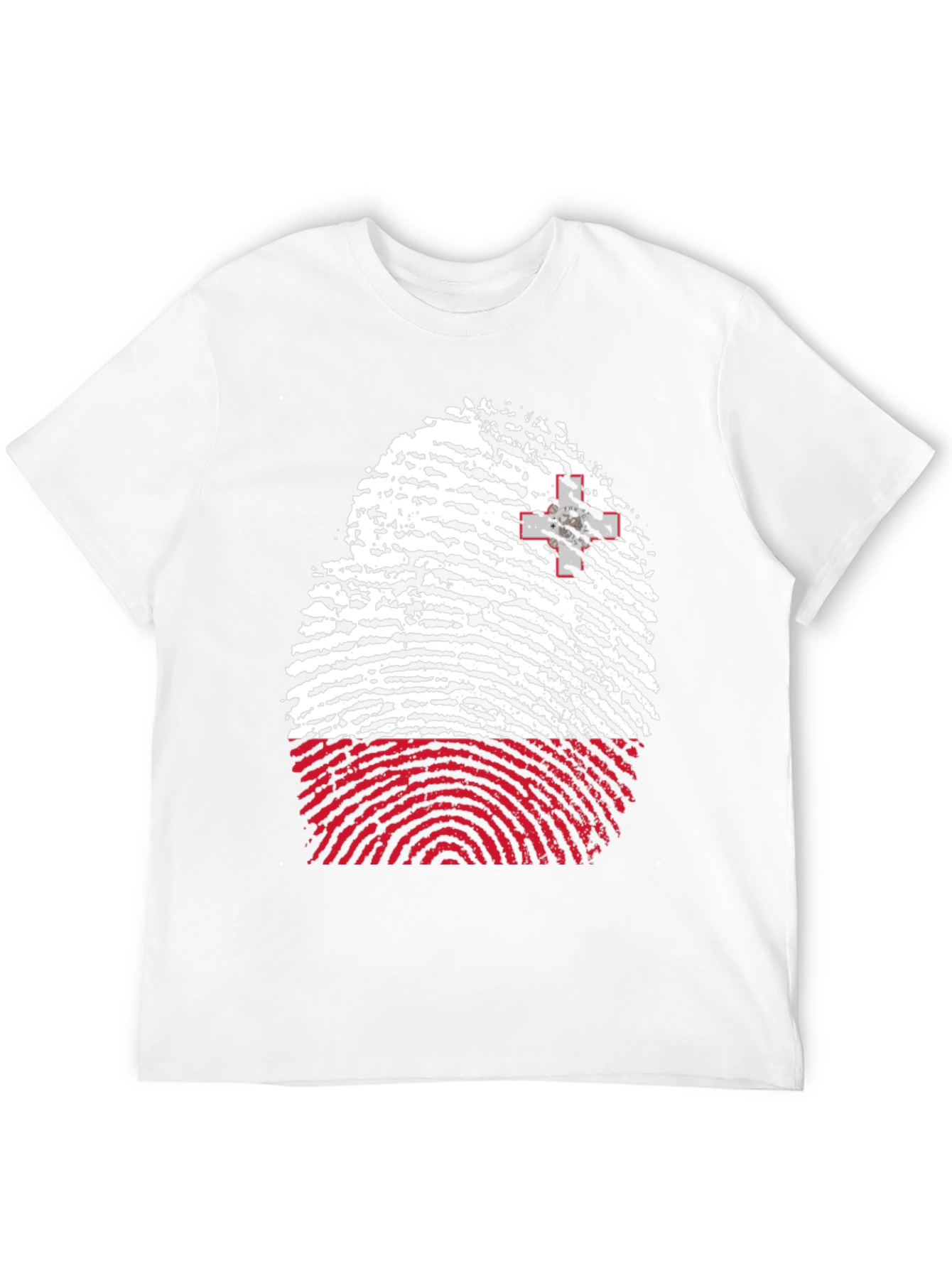Malta Flag Fingerprint T-Shirt - Black