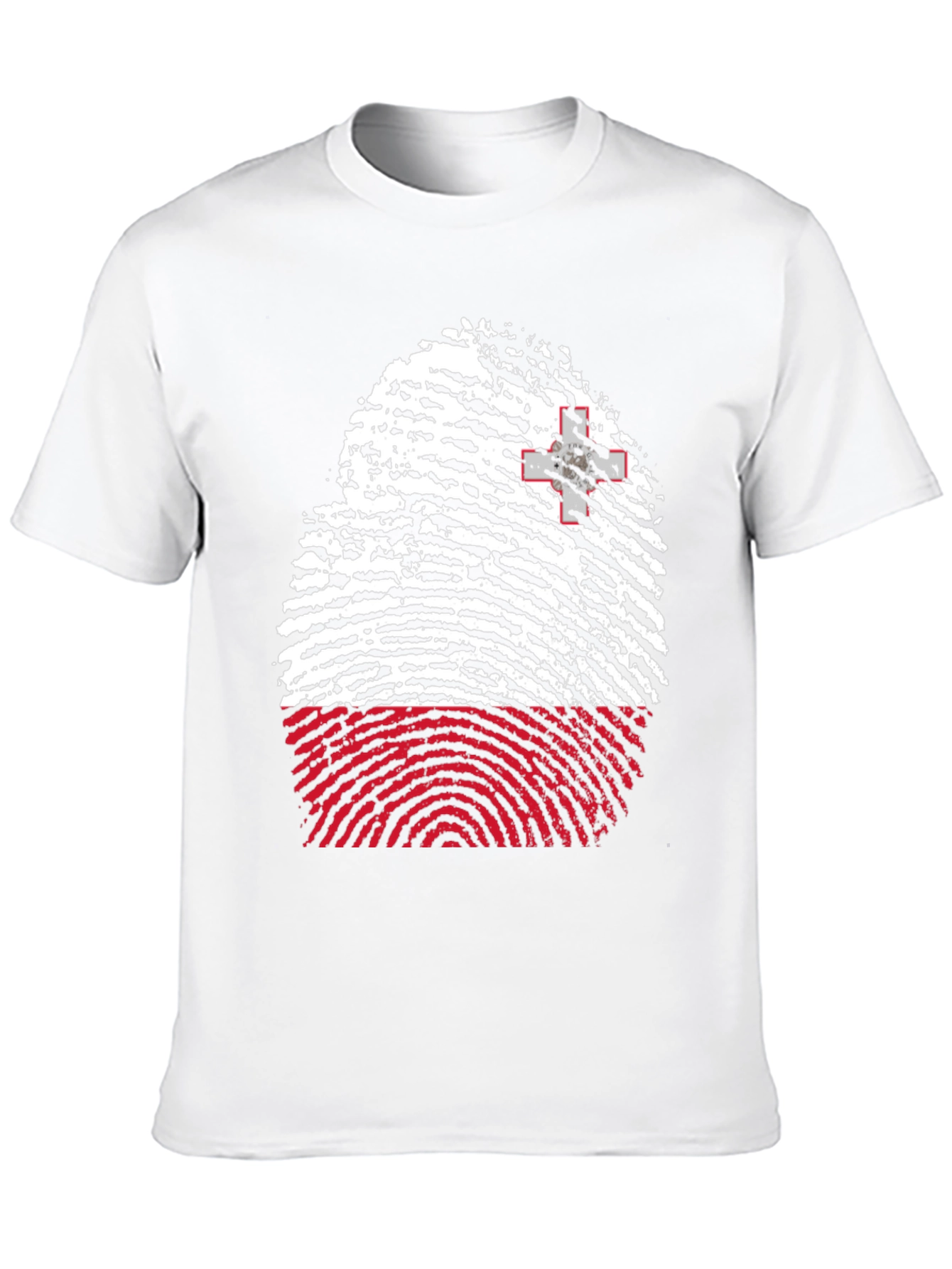 Malta Flag Fingerprint T-Shirt - Black