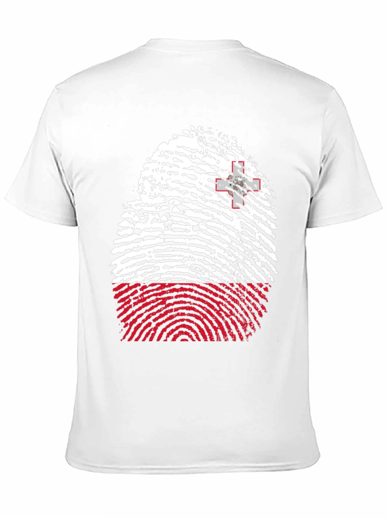 Malta Flag Fingerprint T-Shirt - Black