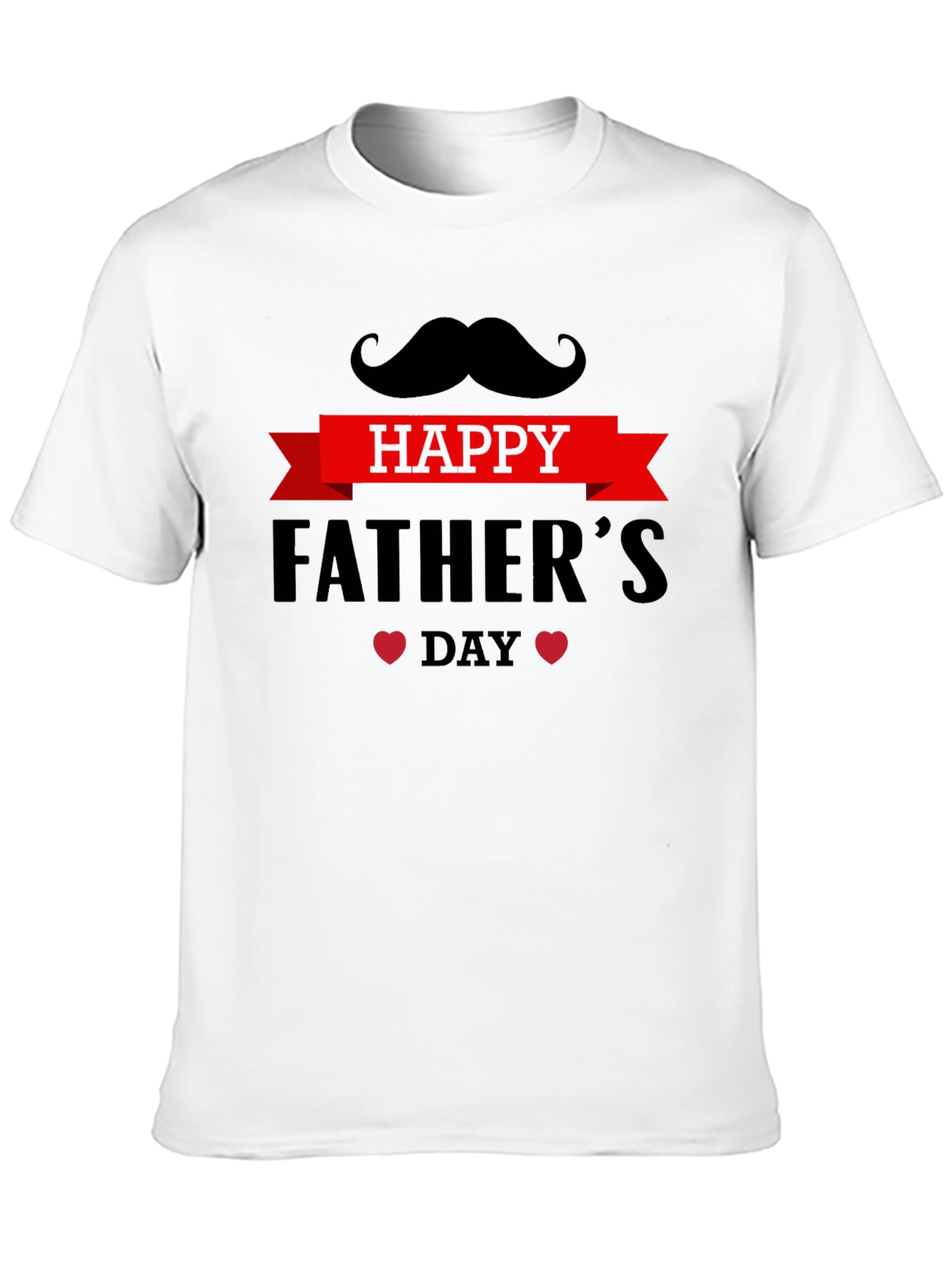 Happy Fathers Day T-Shirt - Mustache Design