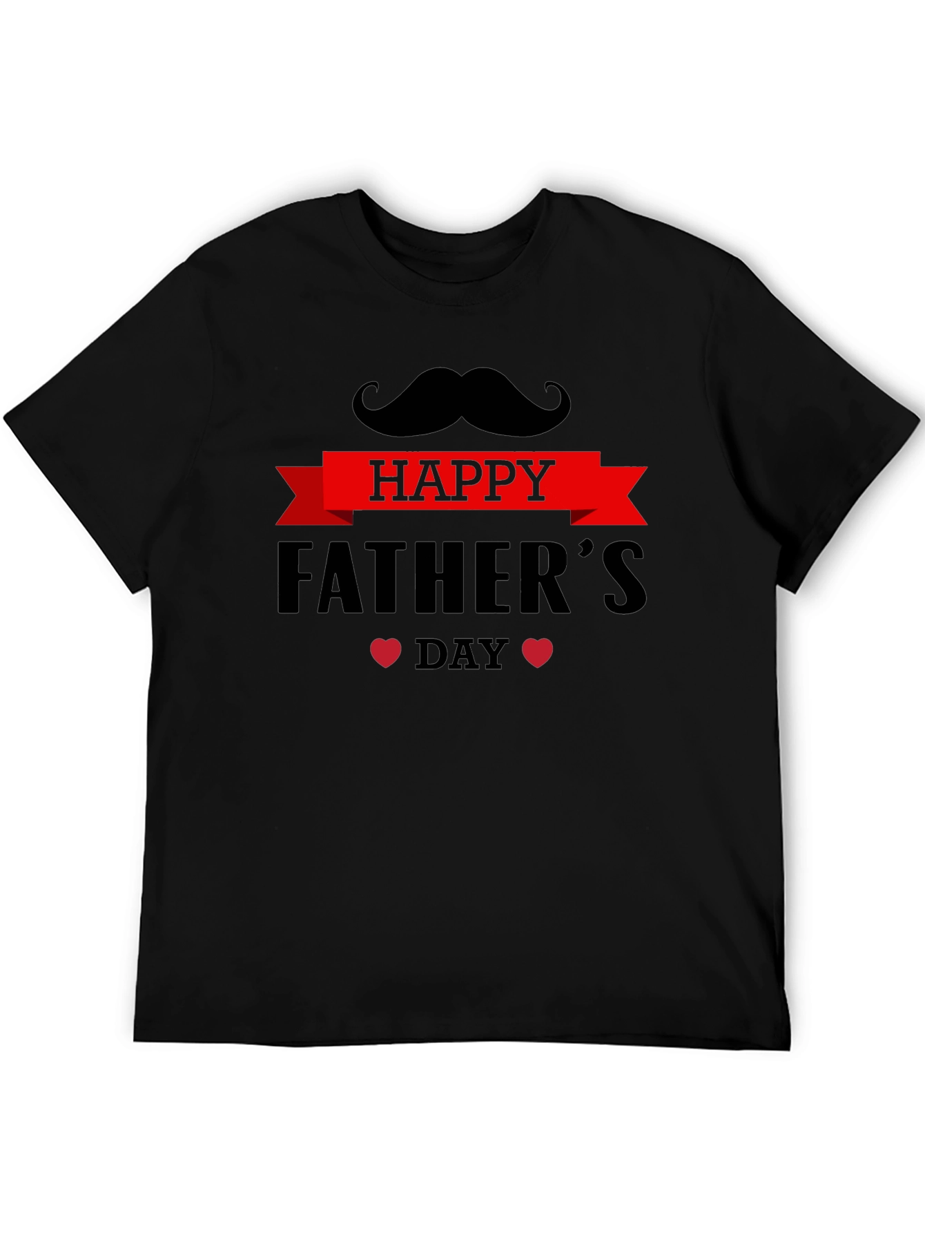 Happy Fathers Day T-Shirt - Mustache Design