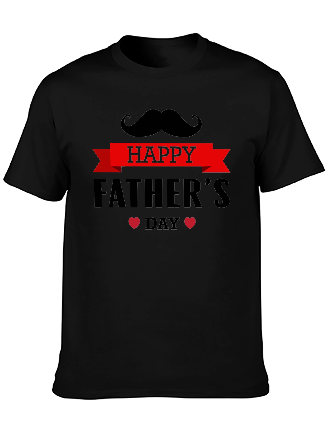 Happy Fathers Day T-Shirt - Mustache Design