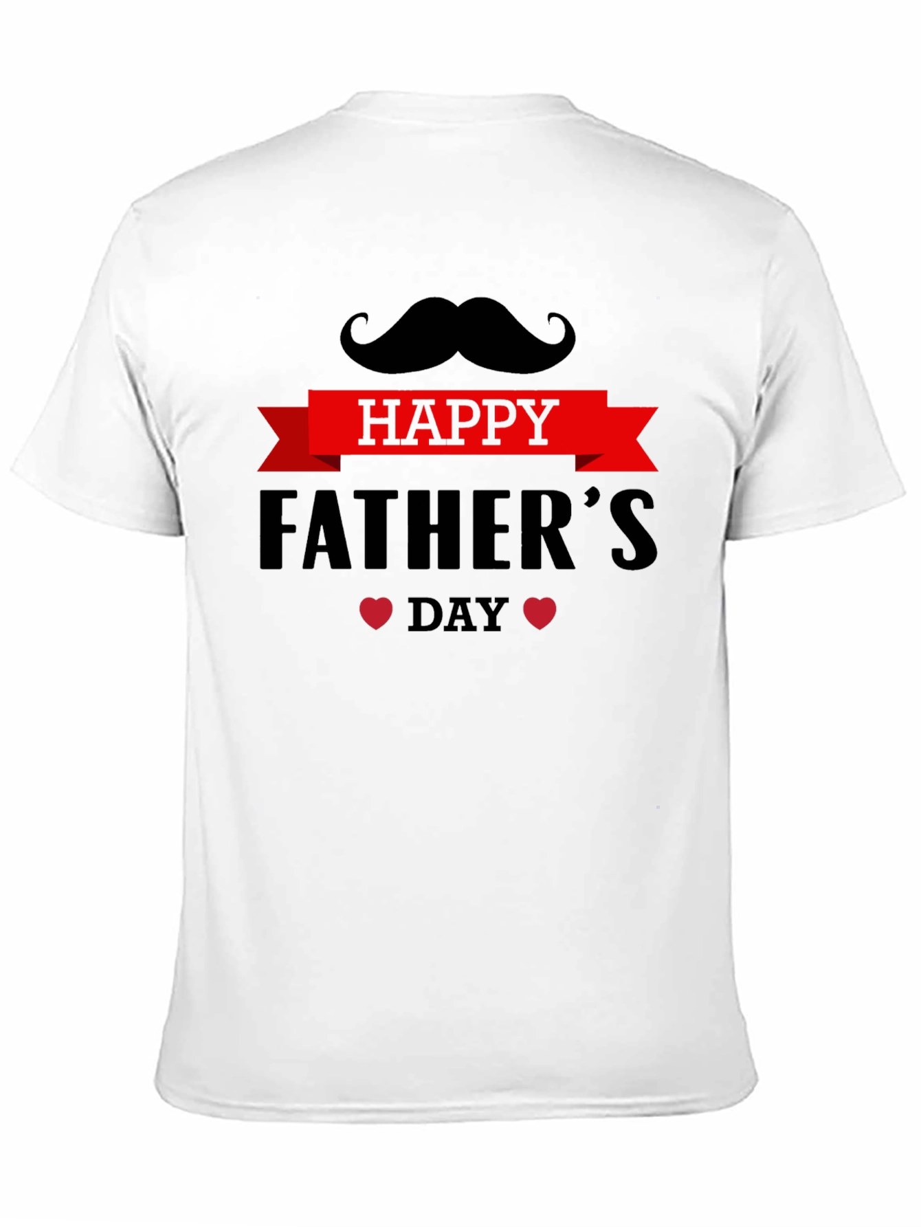 Happy Fathers Day T-Shirt - Mustache Design