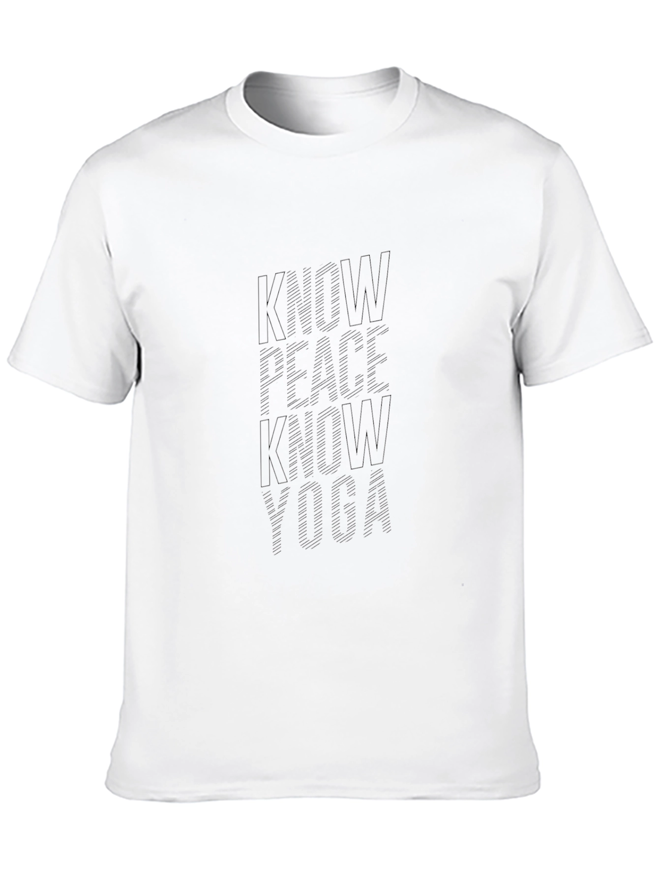 Know Peace Know Yoga Black Graphic T-Shirt