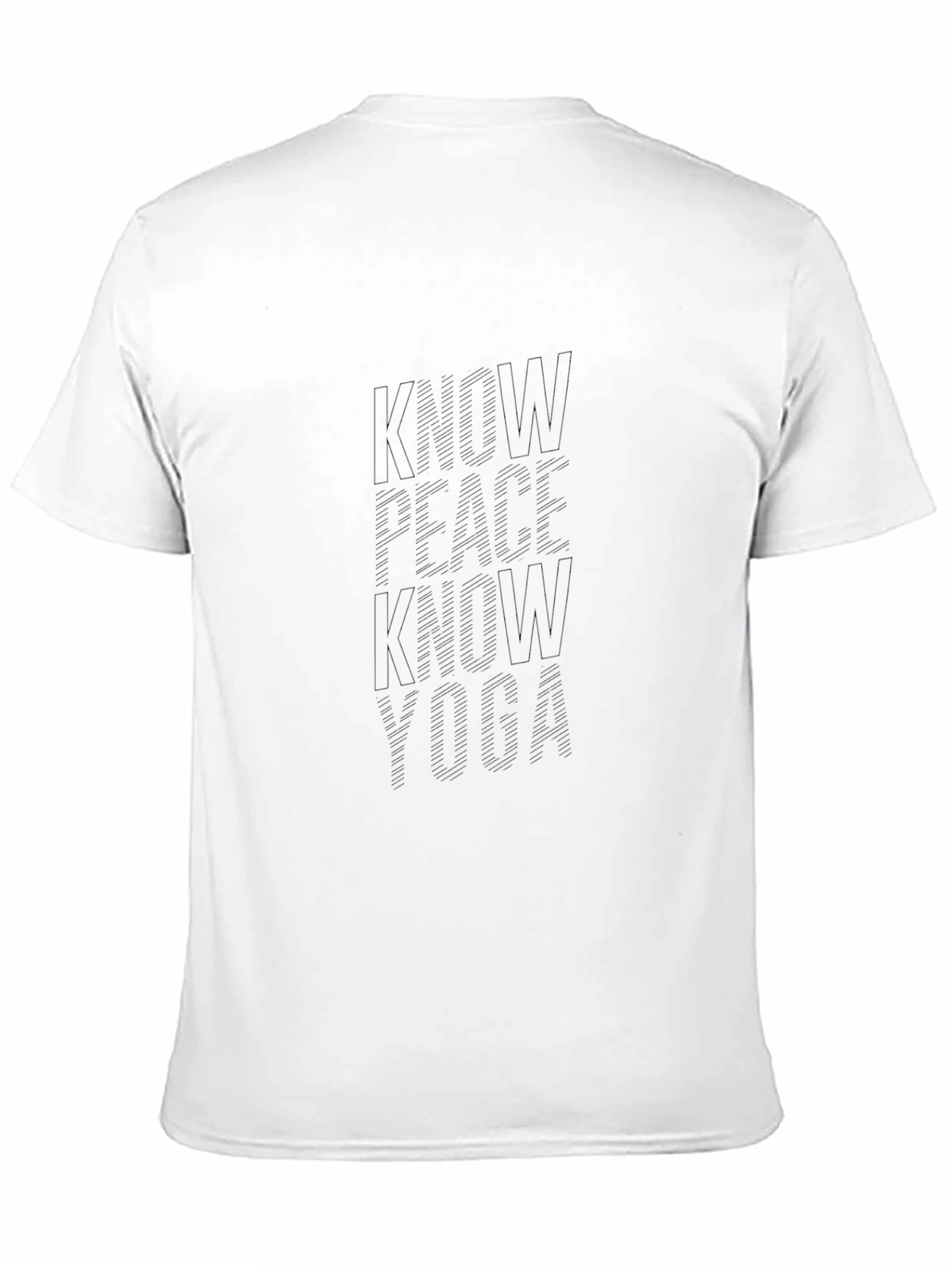 Know Peace Know Yoga Black Graphic T-Shirt