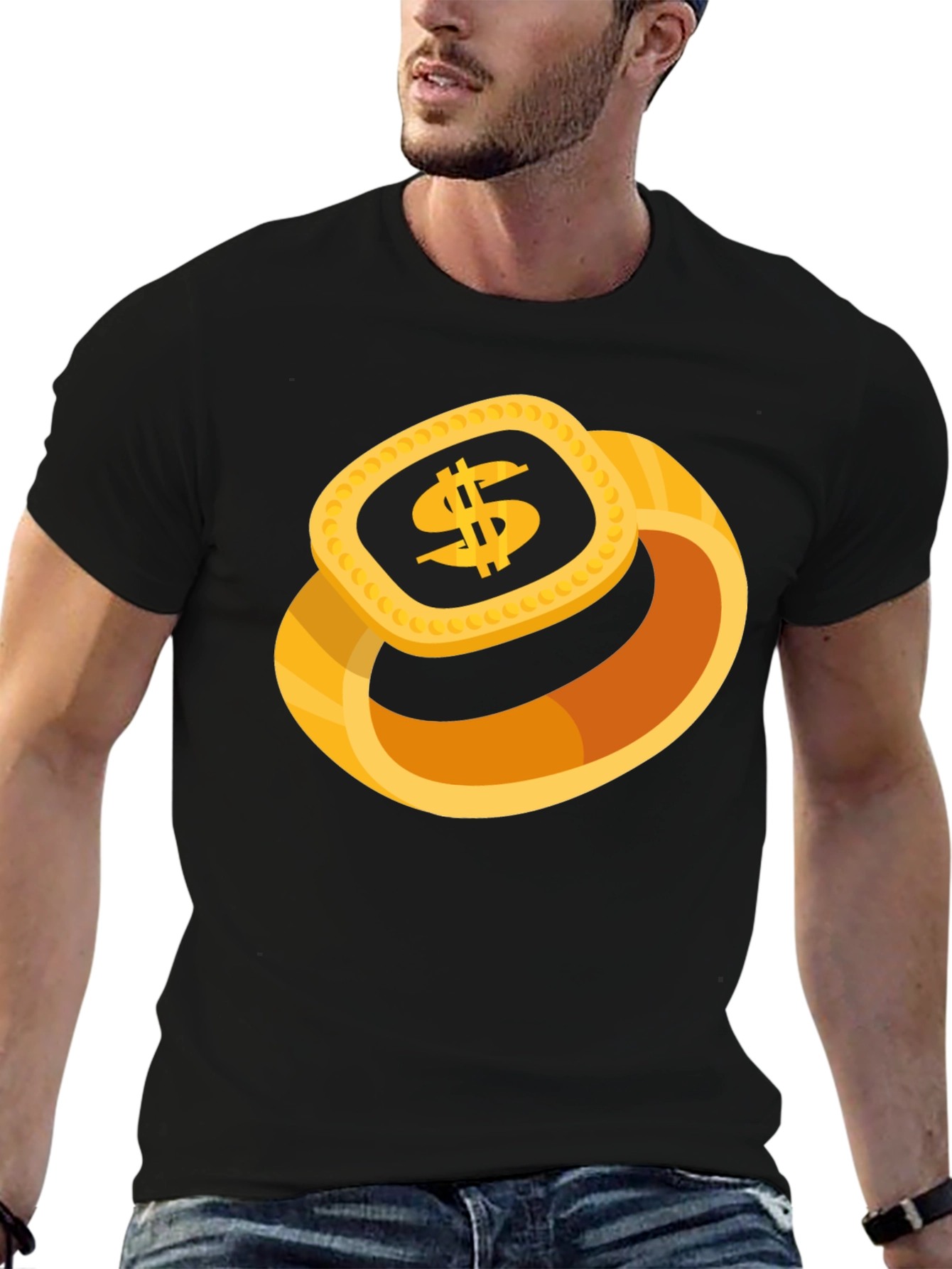 Dollar Sign Ring Graphic Tee