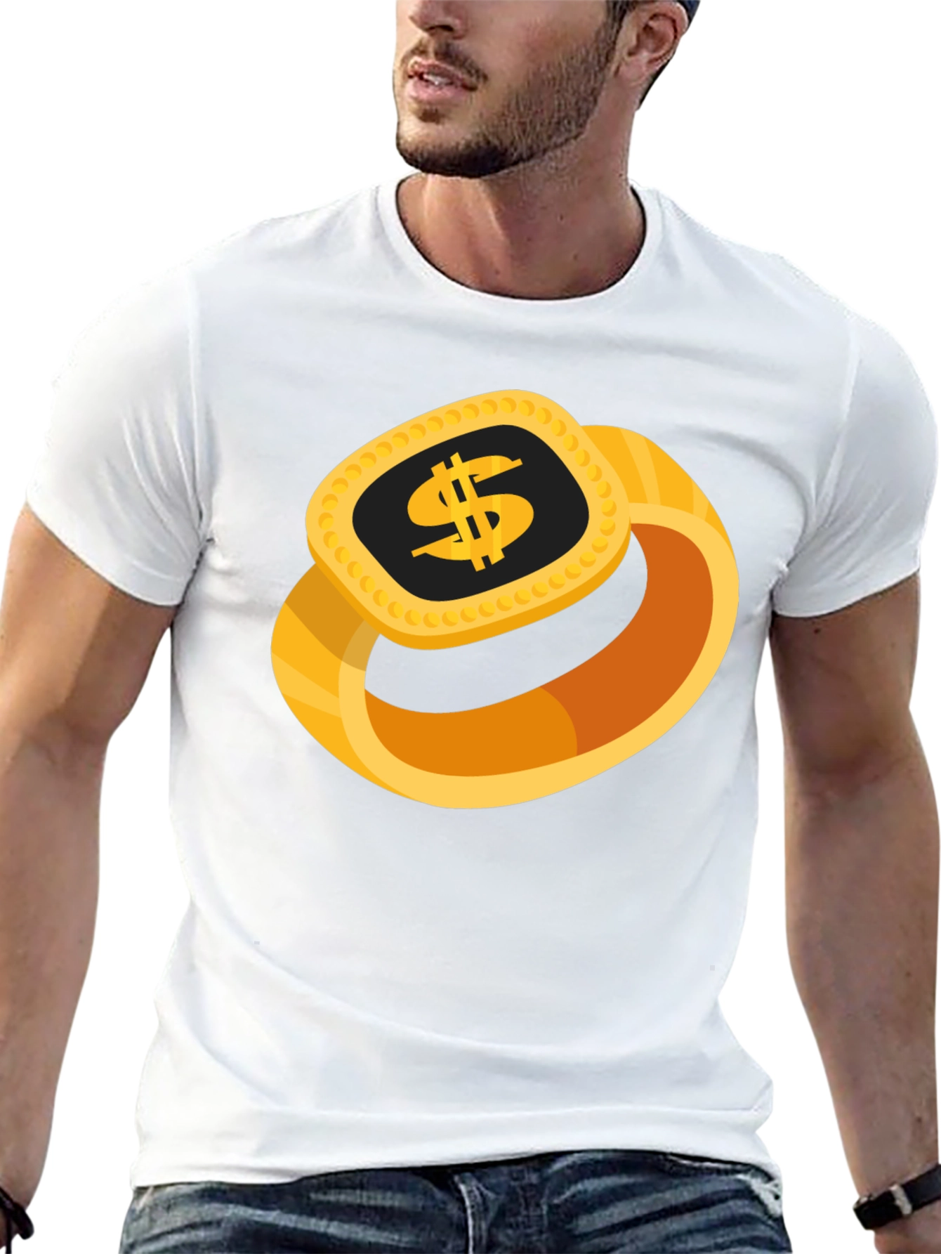 Dollar Sign Ring Graphic Tee
