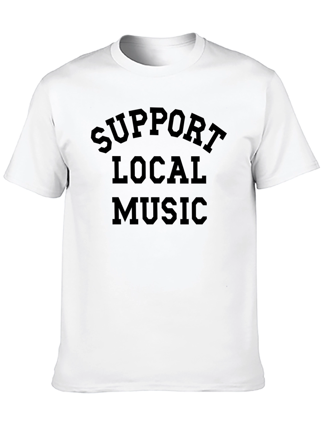 Support Local Music Black Graphic Tee