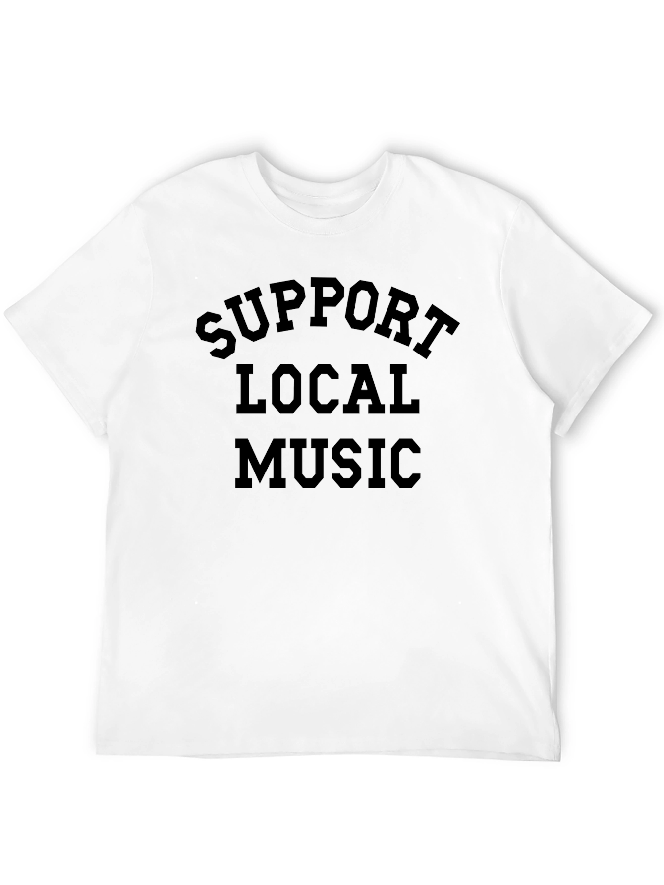 Support Local Music Black Graphic Tee