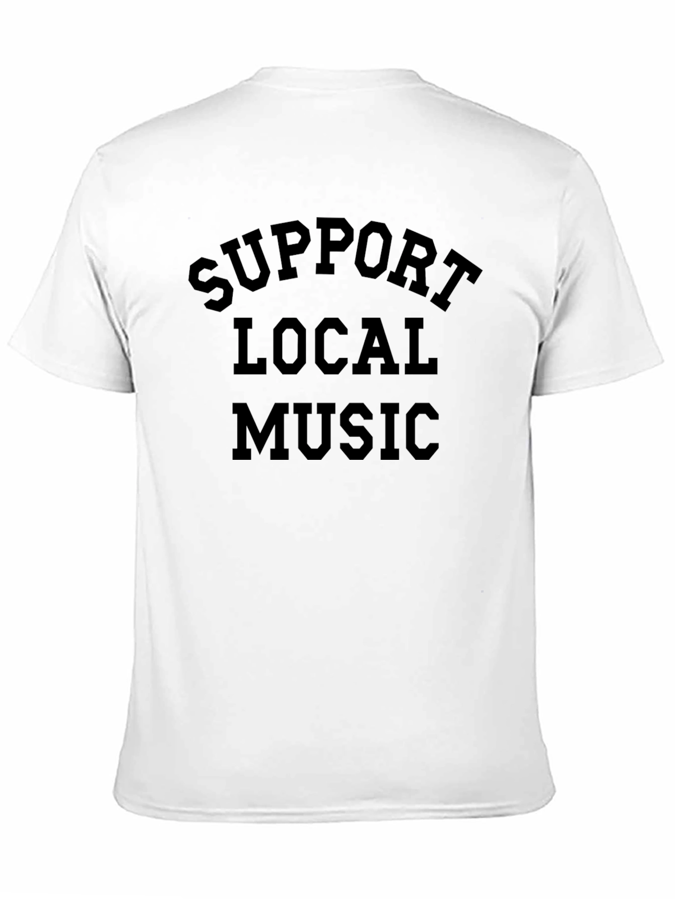Support Local Music Black Graphic Tee