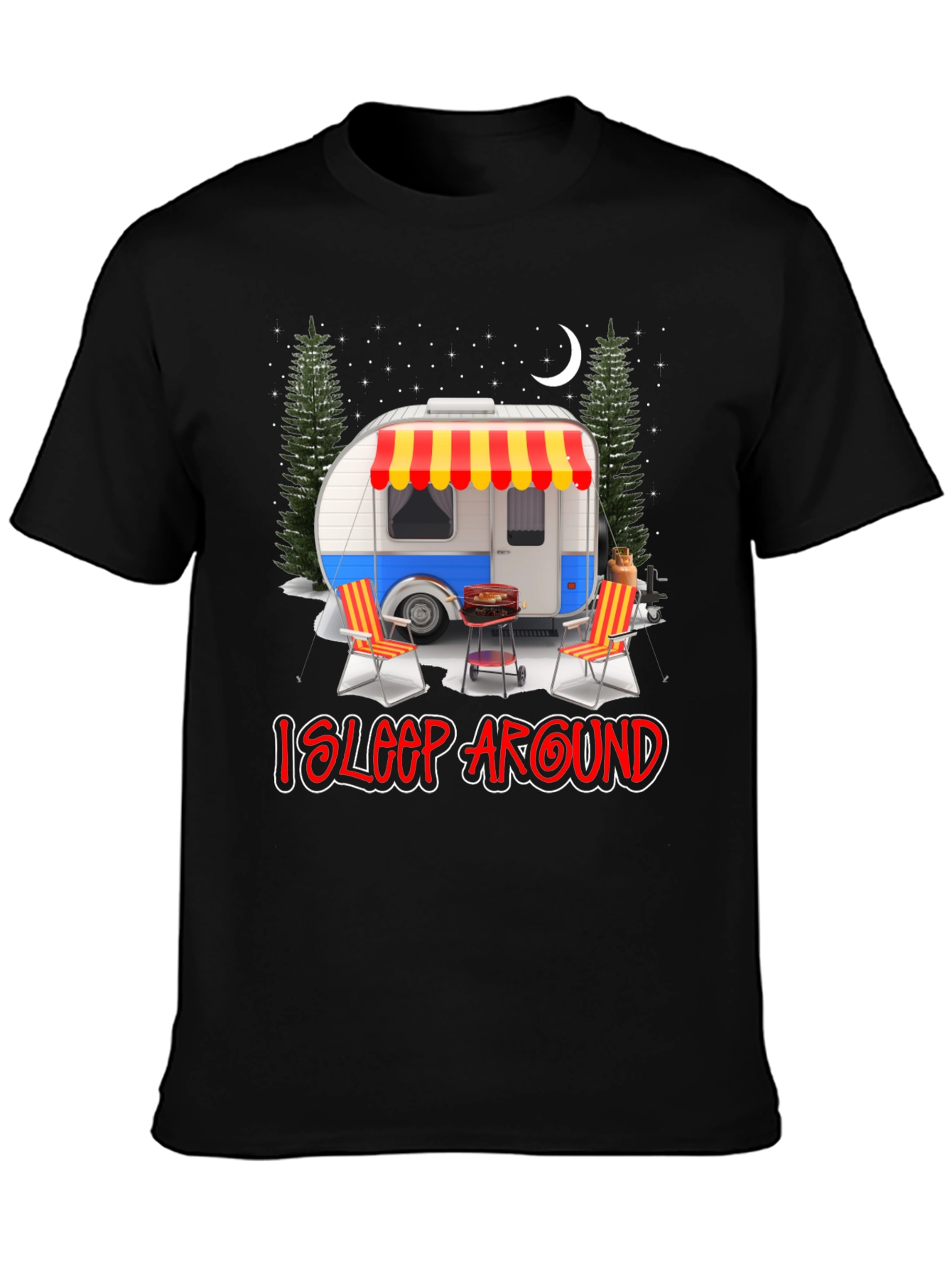 I Sleep Around Camping Graphic Tee
