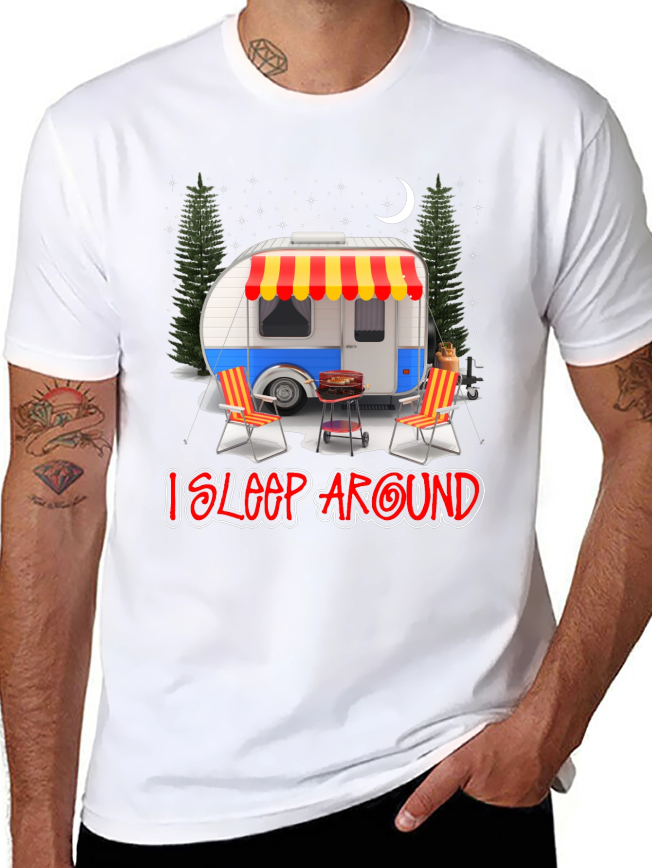 I Sleep Around Camping Graphic Tee
