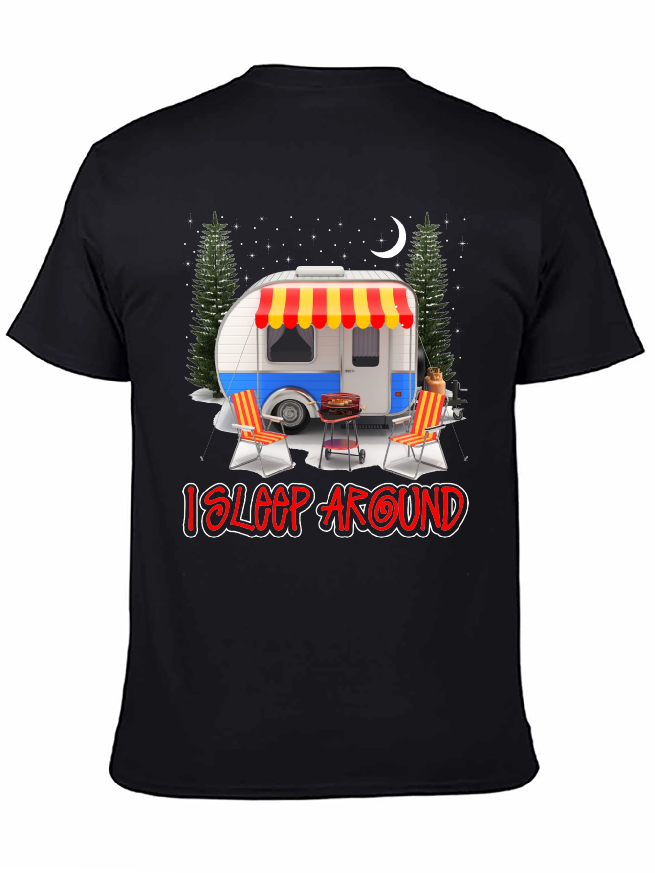 I Sleep Around Camping Graphic Tee
