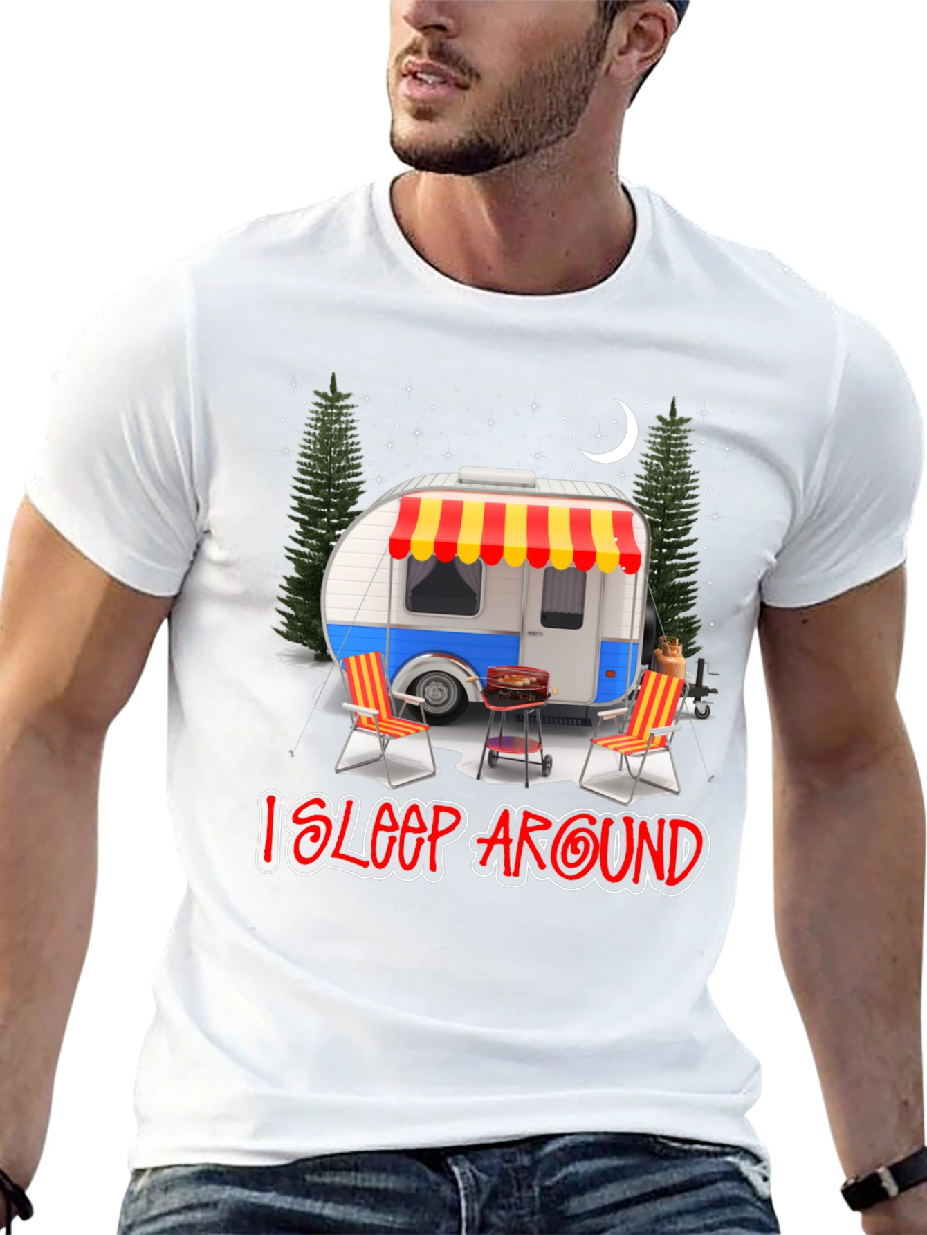 I Sleep Around Camping Graphic Tee