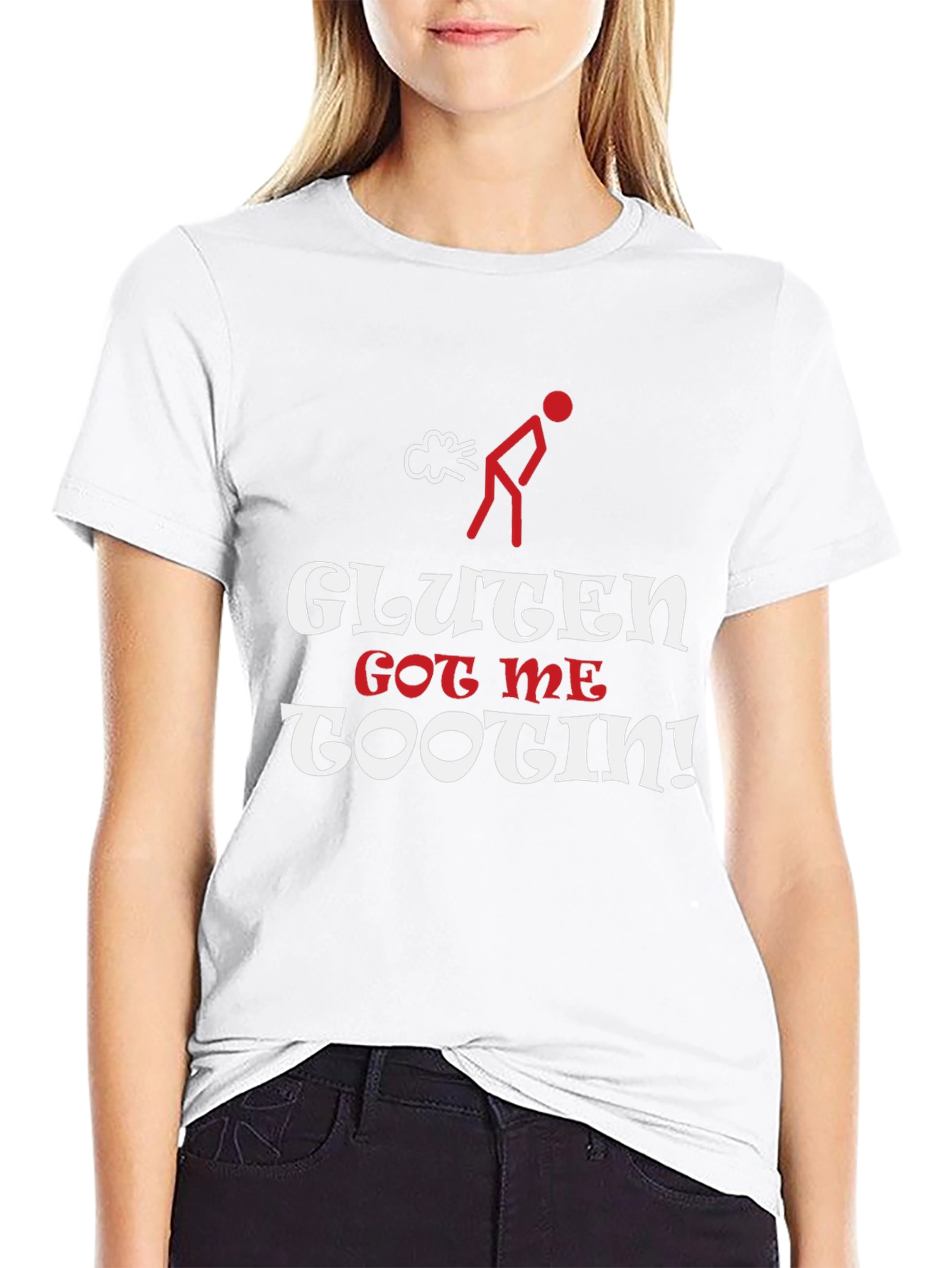 Gluten Got Me Tootin Black Graphic Tee