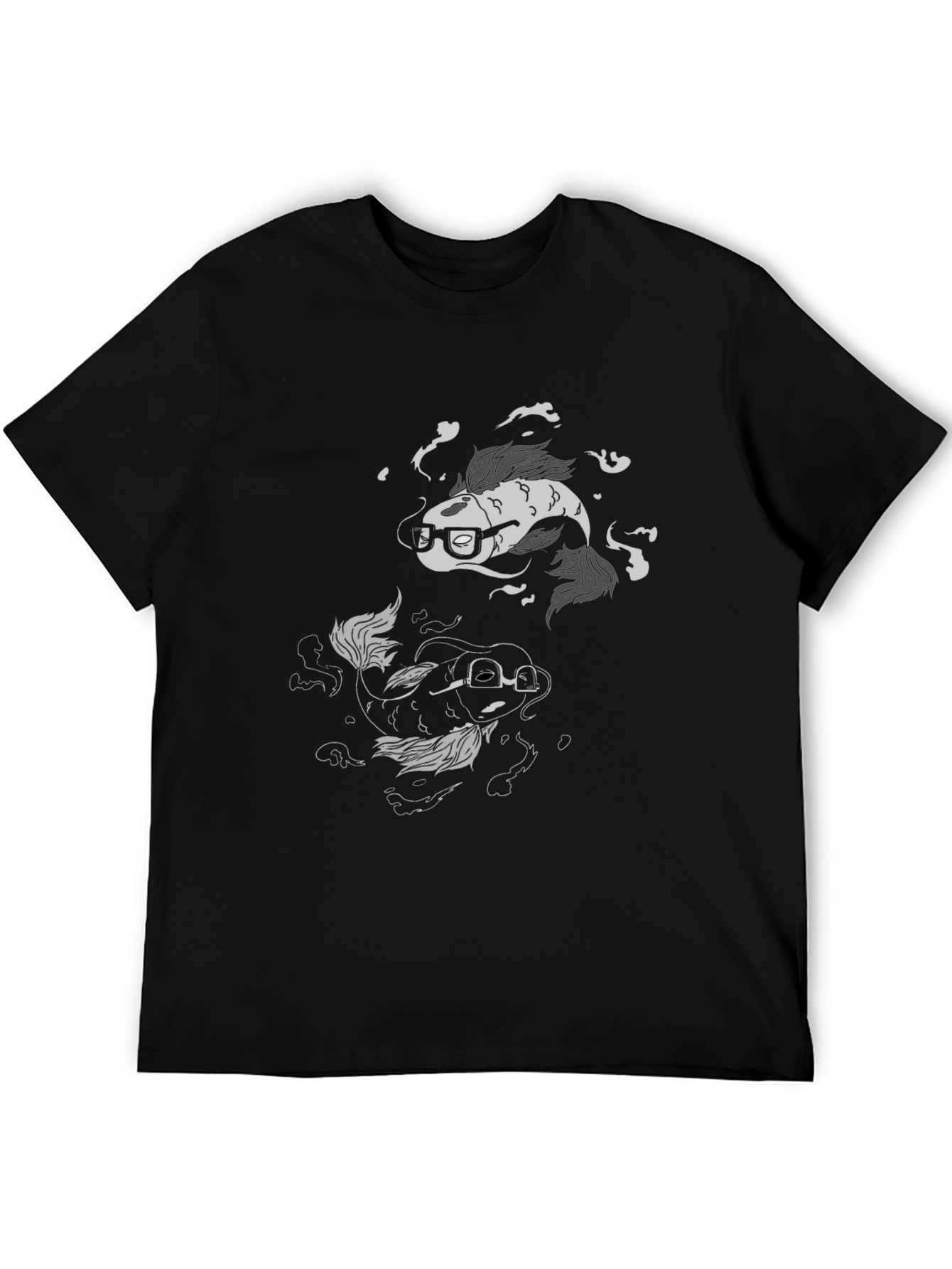 Koi Fish Geek Black T-Shirt