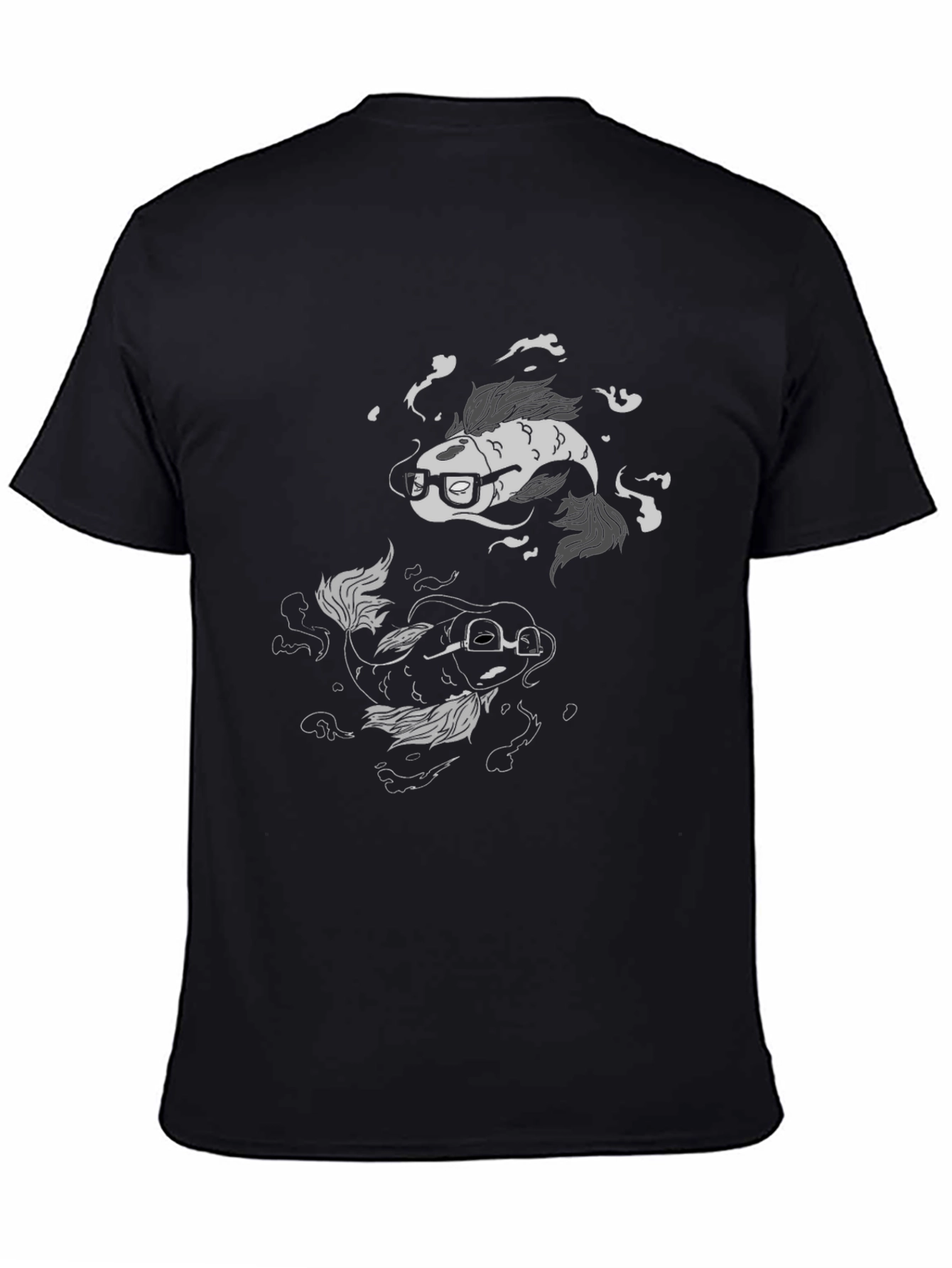 Koi Fish Geek Black T-Shirt