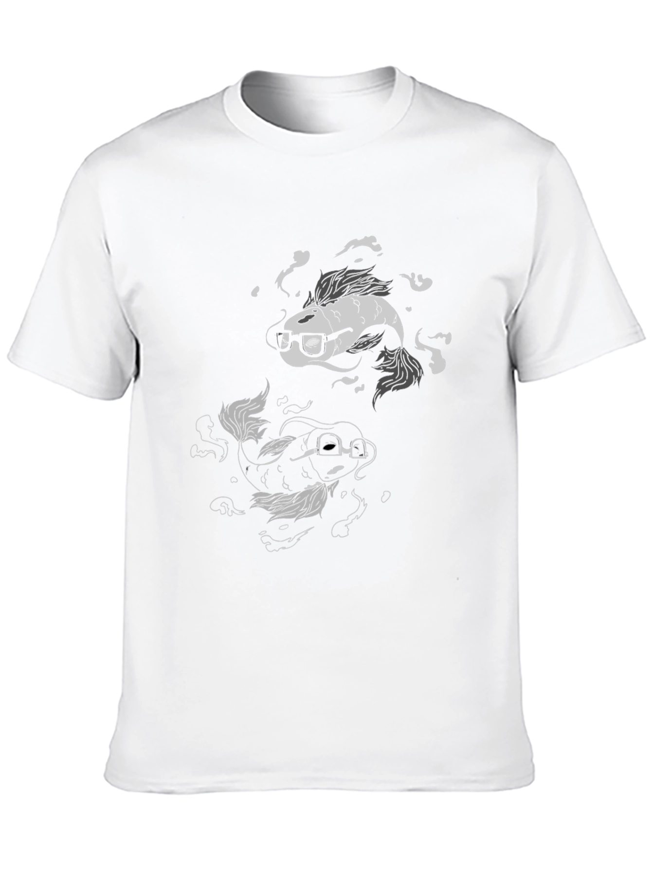Koi Fish Geek Black T-Shirt