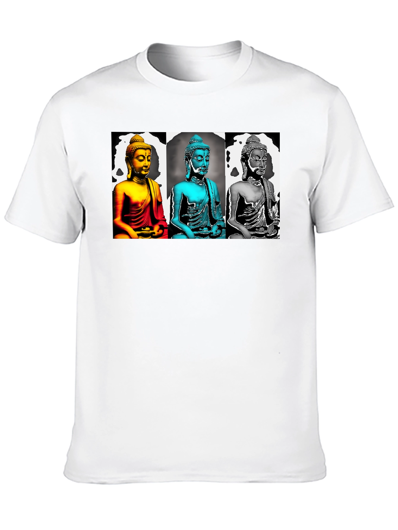 Buddha Pop Art Graphic Tee - Black