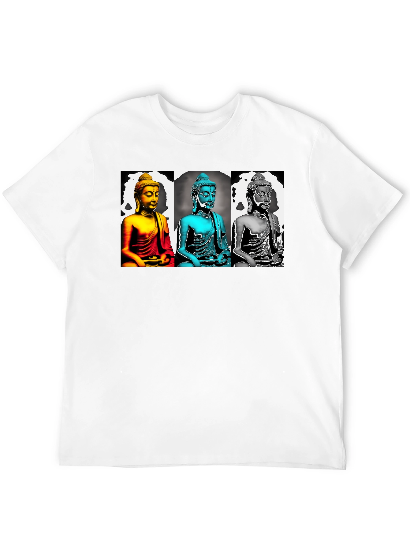 Buddha Pop Art Graphic Tee - Black